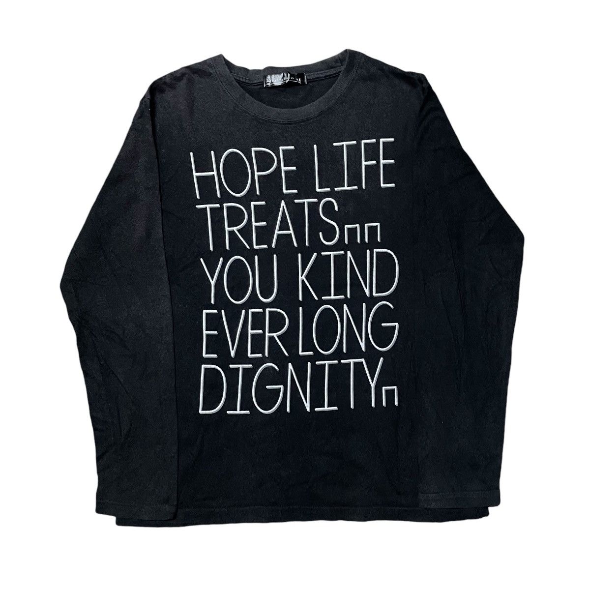 Vintage 💥Balmy&Awaking Find Pleasure Wording Longsleve Tees Size US M / EU 48-50 / 2 - 1 Thumbnail