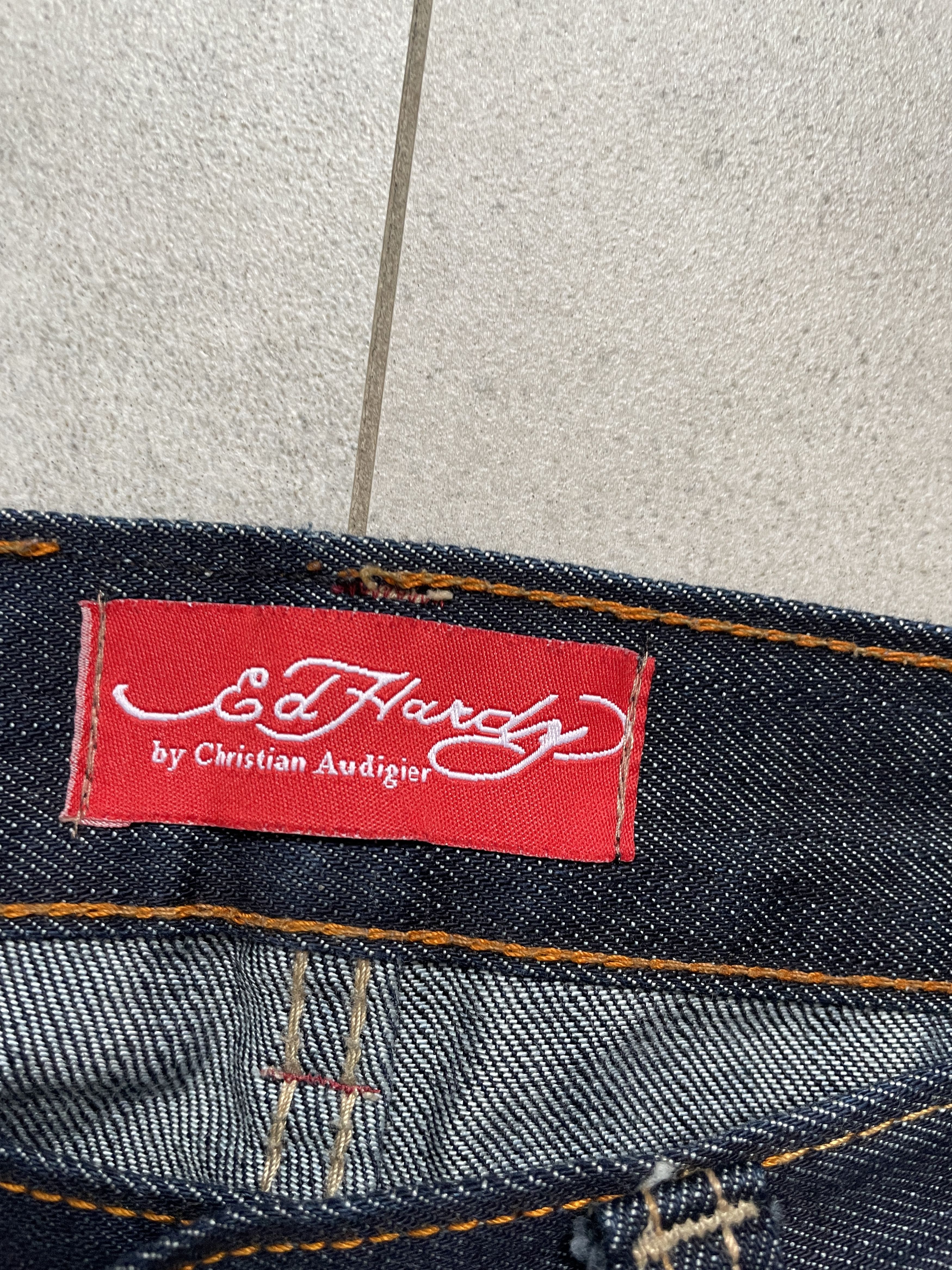 Christian Audigier × Ed Hardy × Swagger ED HARDY CHRISTIAN AUDIGIER STRAIGHT BAGGY DENIM JEANS Size US 32 / EU 48 - 7 Thumbnail