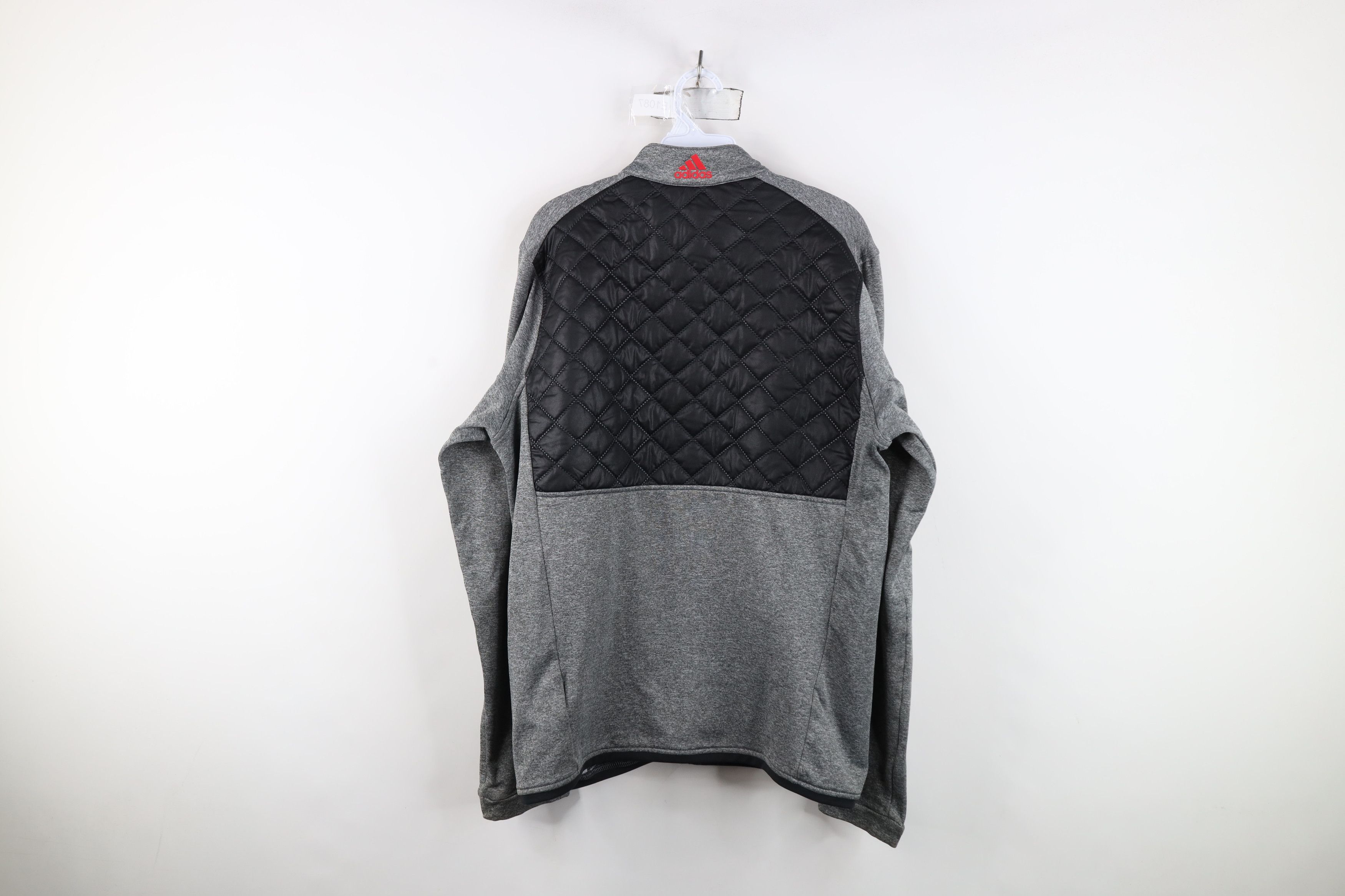 Adidas Adidas Quilted Full Zip Knit Golf Jacket Heather Gray Size US M / EU 48-50 / 2 - 14 Thumbnail
