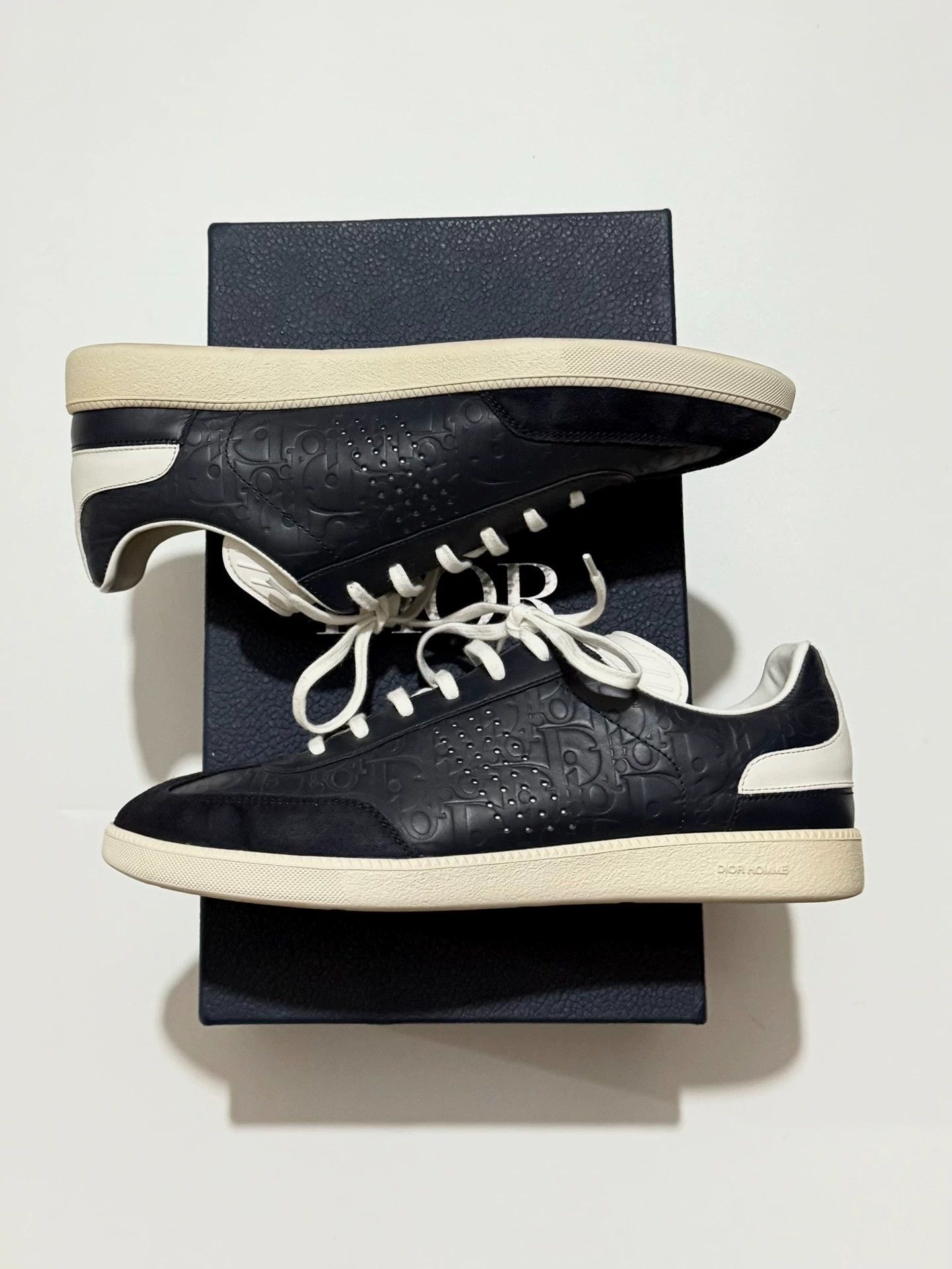 Dior Dior B01 Monogram Embossed Flat Casual Shoes Navy/White 42 Size US 9 / EU 42 - 5 Thumbnail
