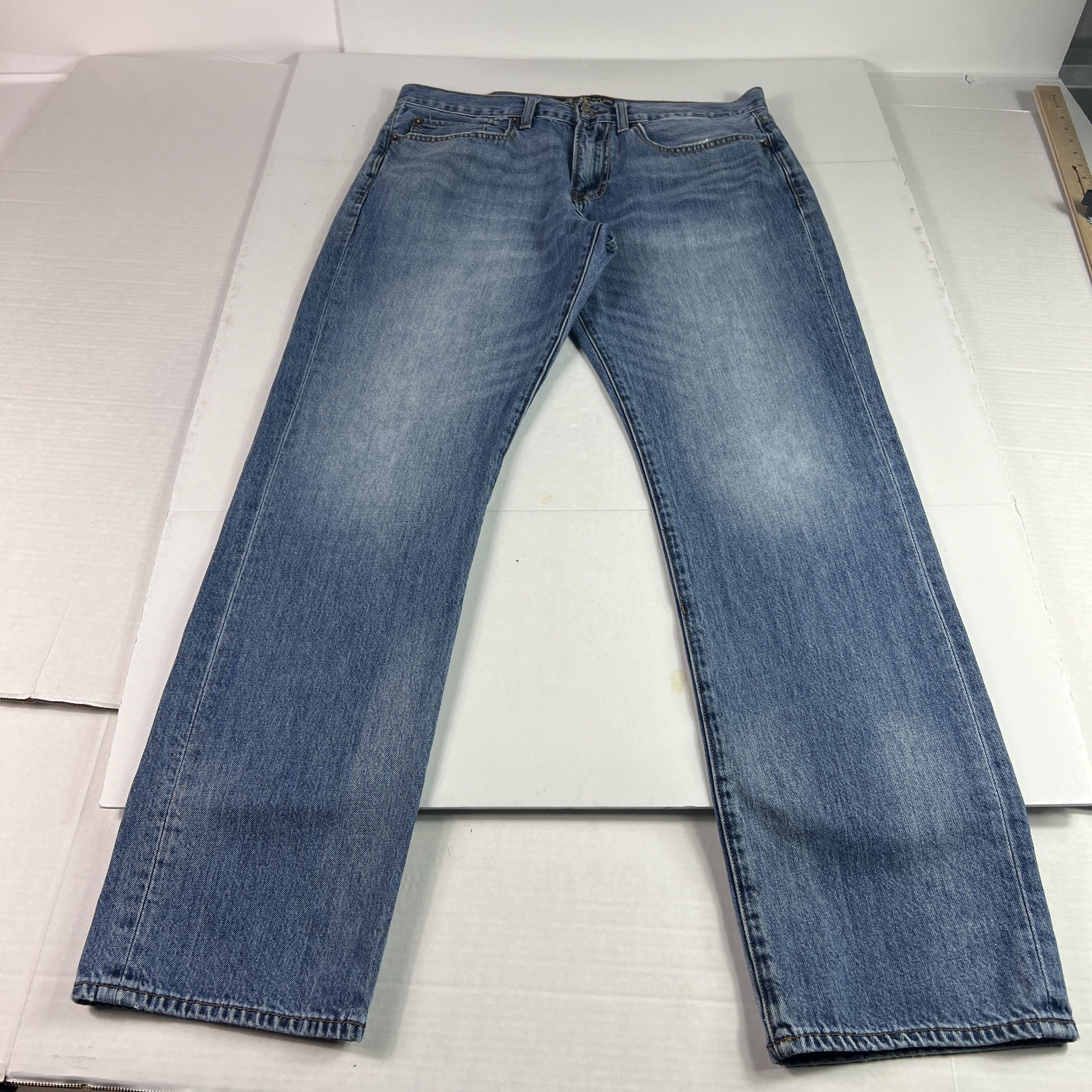 Lucky Brand Lucky Brand Jean 121 Heritage Slim Straight Blue Faded Denim Size US 34 / EU 50 - 1 Thumbnail
