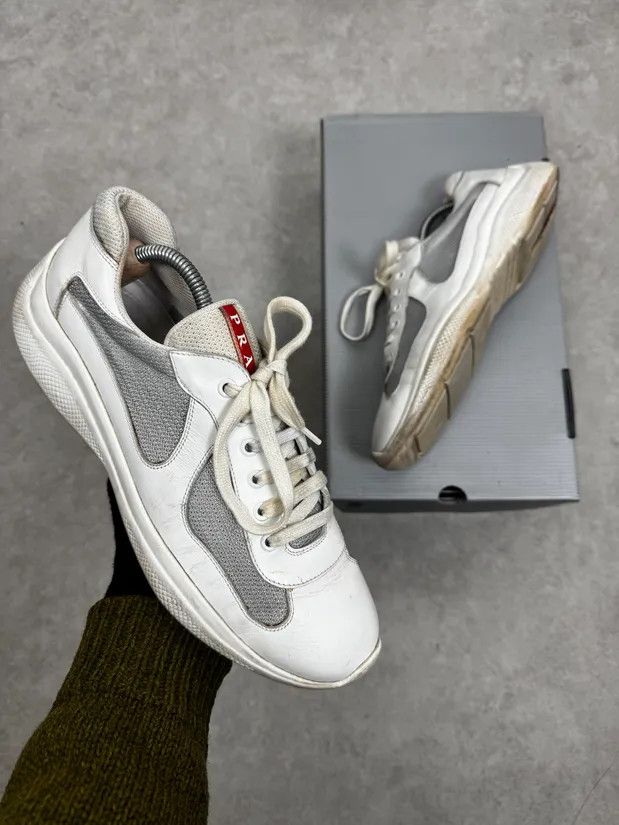 Prada 2000s Prada White America’s Cup Sneakers Size US 8.5 / EU 41-42 - 1 Thumbnail