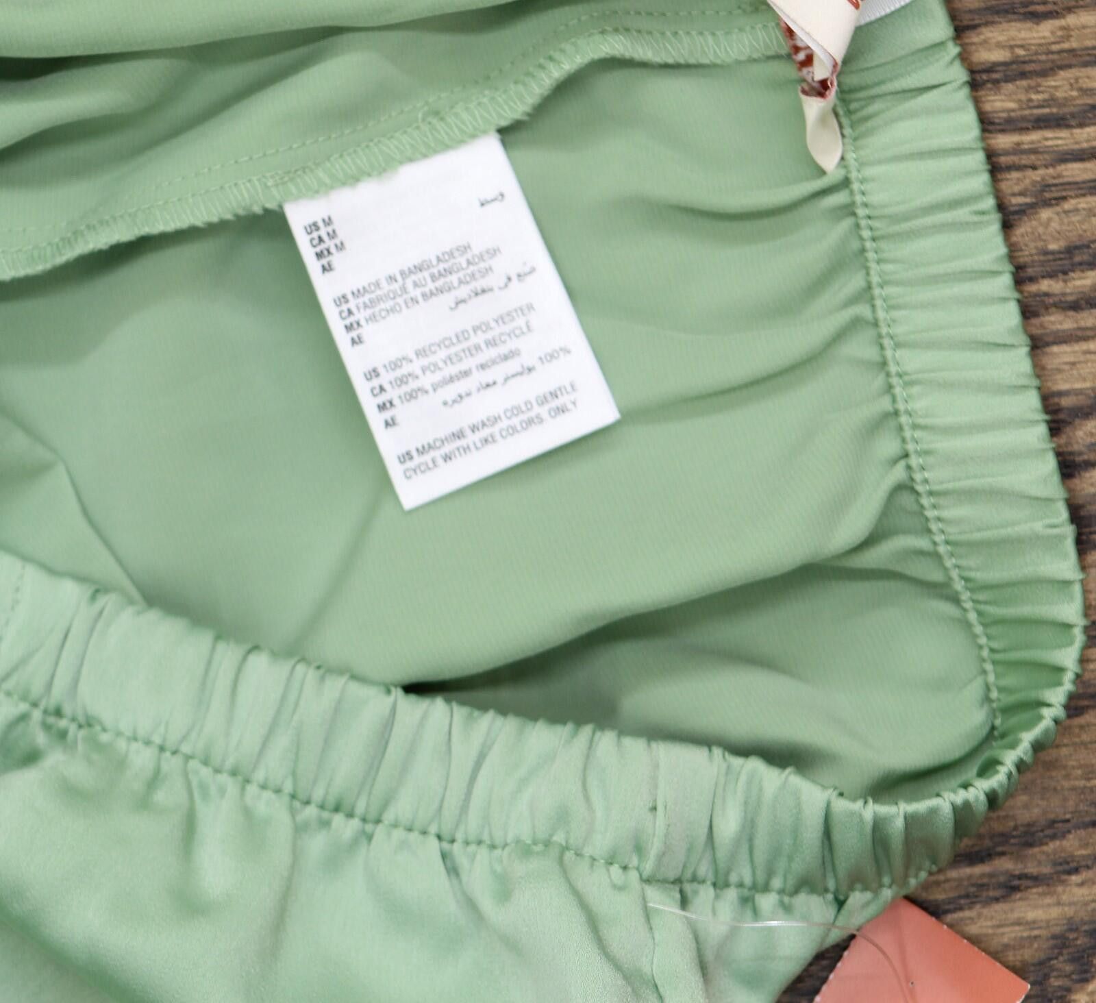 Other New State Of Day Crepe De Chine Pajama Sleep Shorts Green M Size 32" / US 10 / IT 46 - 5 Thumbnail