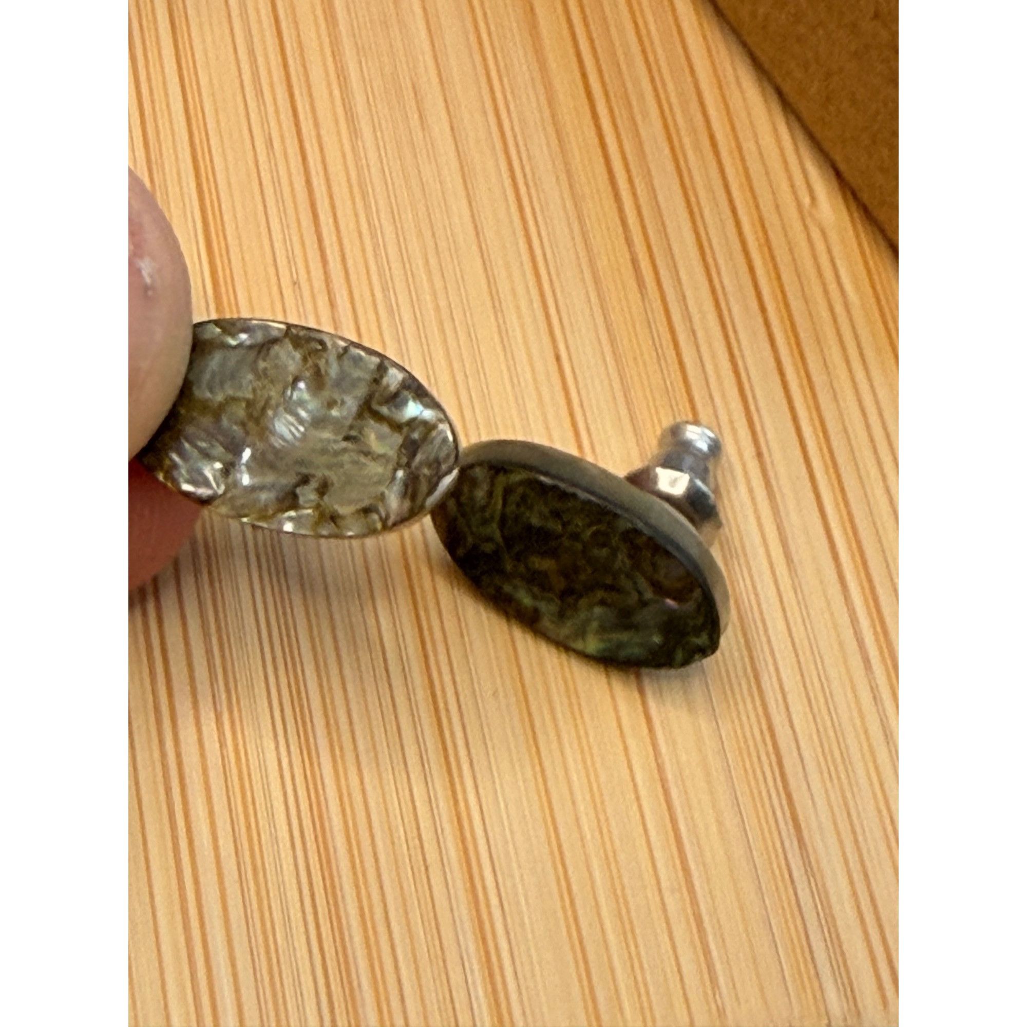 Other Oval green Abalone Shell Cufflinks Inlayed With Stainless S Size ONE SIZE - 2 Thumbnail