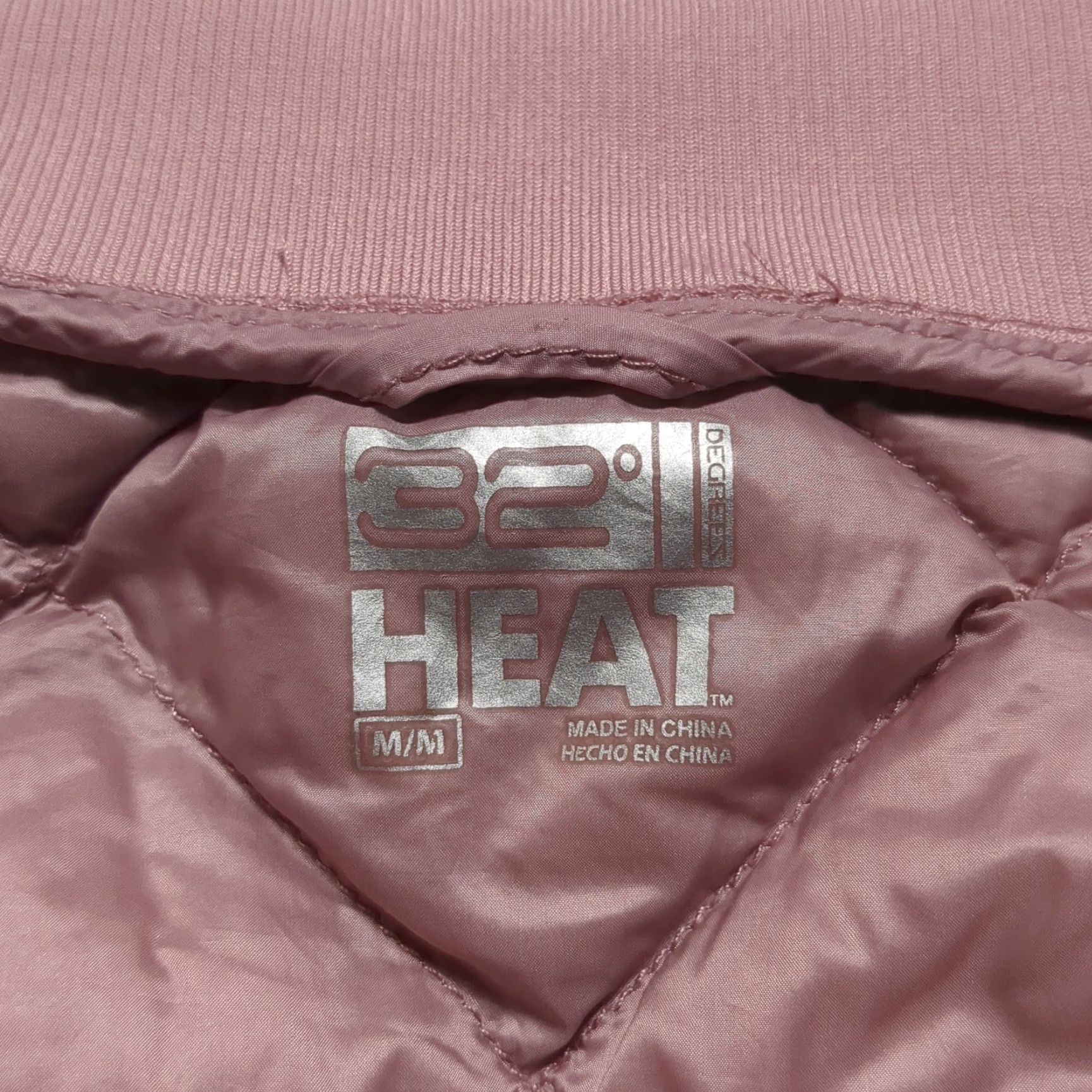 Vintage 32 Degrees Heat Womens Down Quilted Bomber Jacket Mauve Pink Size Medium Size M / US 6-8 / IT 42-44 - 4 Thumbnail