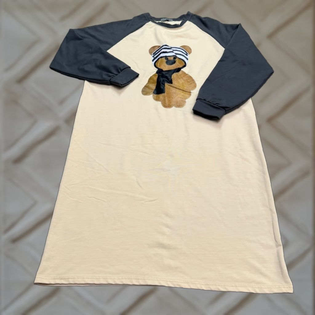 Vintage VINTAGE Mon Boutique Graphic Teddy Bear Sweatshirt Dress Womens XL/2XL Fall Spring Winter Beige Fleece Lounge Casual Girls Size XL / US 12-14 / IT 48-50 - 1 Thumbnail