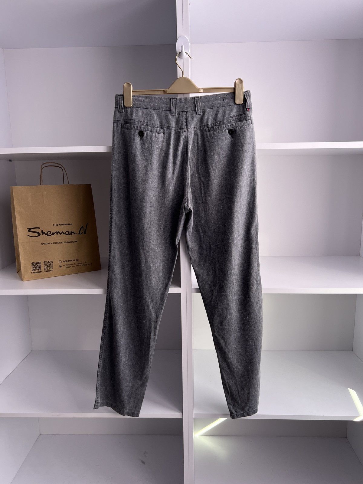 Burberry × Vintage Vintage Burberry Established 1856 gray cotton pants Size US 34 / EU 50 - 9 Thumbnail