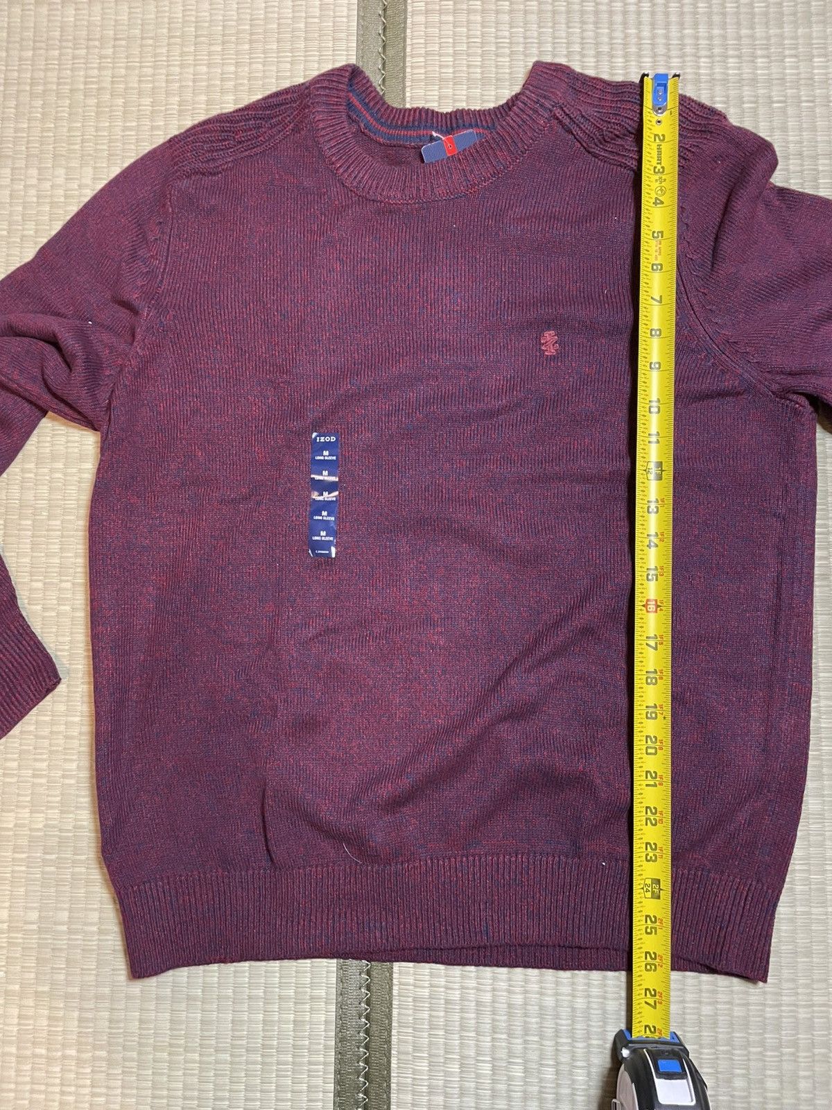 Izod Izod Men's Long Sleeve Crew Neck Solid Sweater, Red, Medium Size US M / EU 48-50 / 2 - 2 Thumbnail