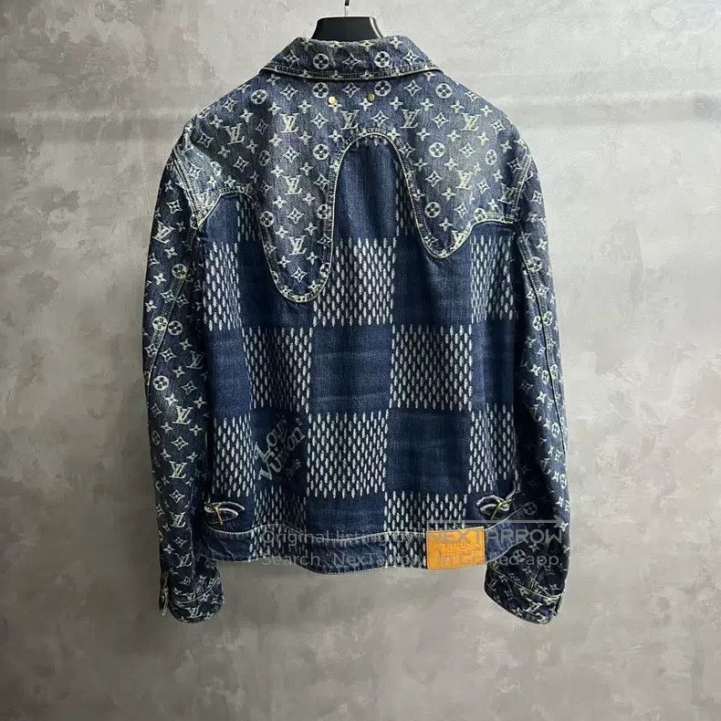 Louis Vuitton Louis Vuitton Navy Blue Logo Plaid Full Print Patchwork De Size US M / EU 48-50 / 2 - 6 Thumbnail