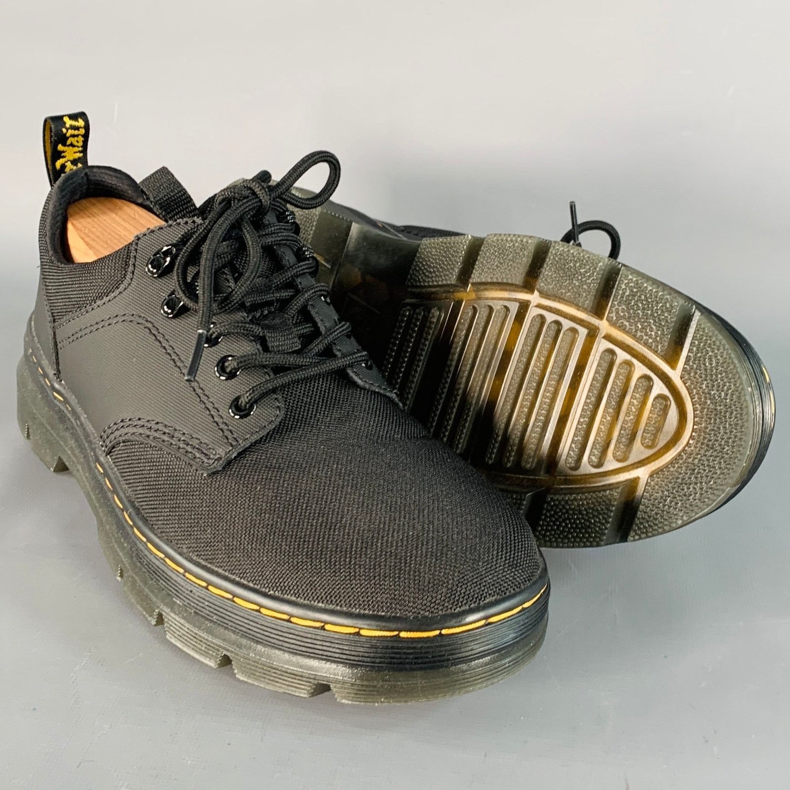 Dr. Martens DR. MARTENS 10 Reeder Black Nylon Chunky Sole Lace Up Shoes Size US 10 / EU 43 - 5 Thumbnail