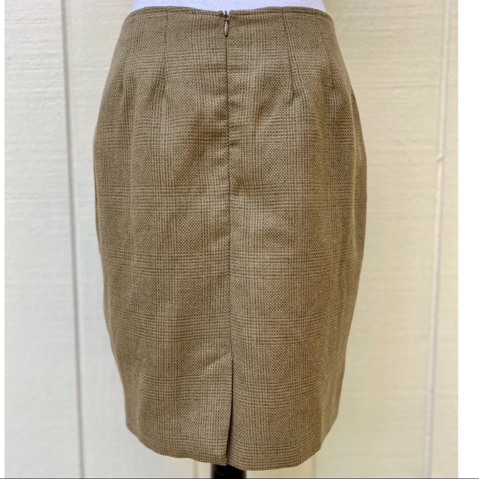 The Unbranded Brand Vintage Pleated Wool Pencil Skirt Sz 12 Size 34" / US 12 / IT 48 - 2 Thumbnail