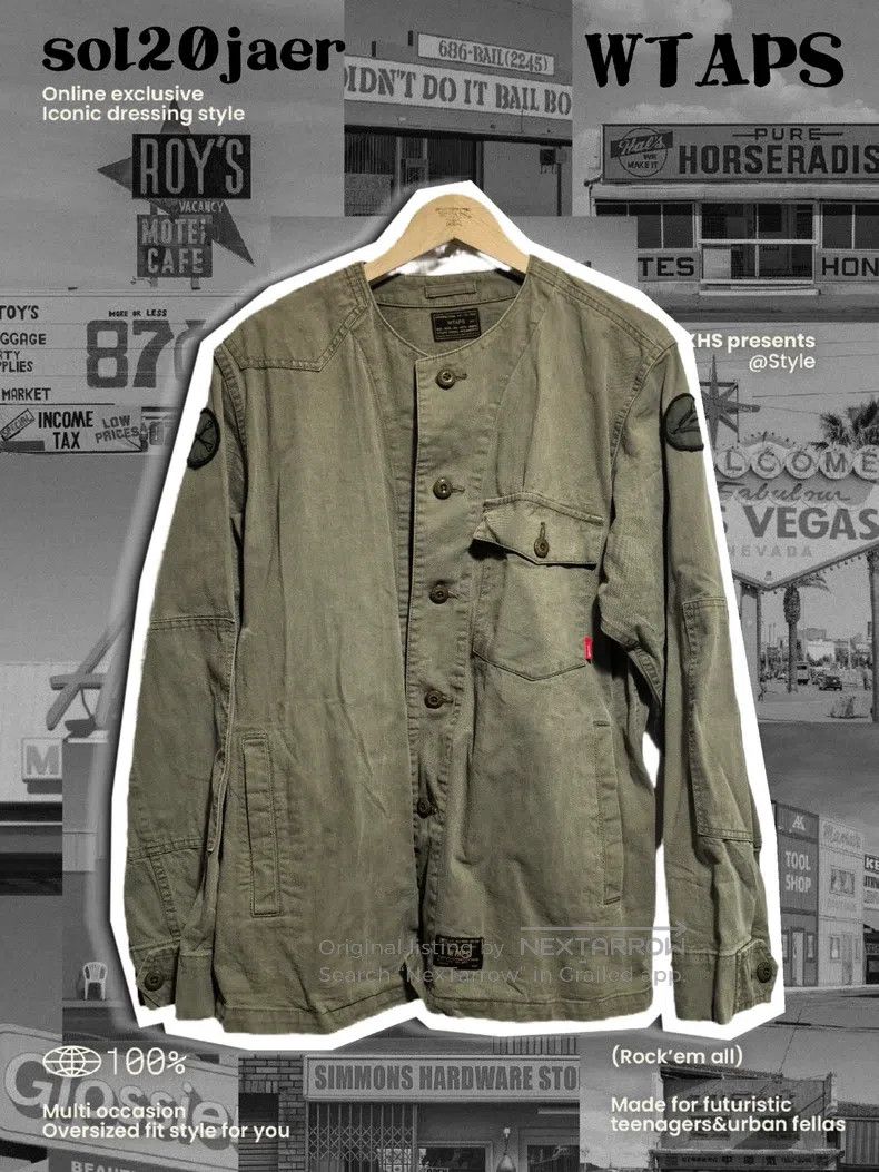 Wtaps Wtaps Washable single pocket collarless jacket Size US M / EU 48-50 / 2 - 1 Thumbnail
