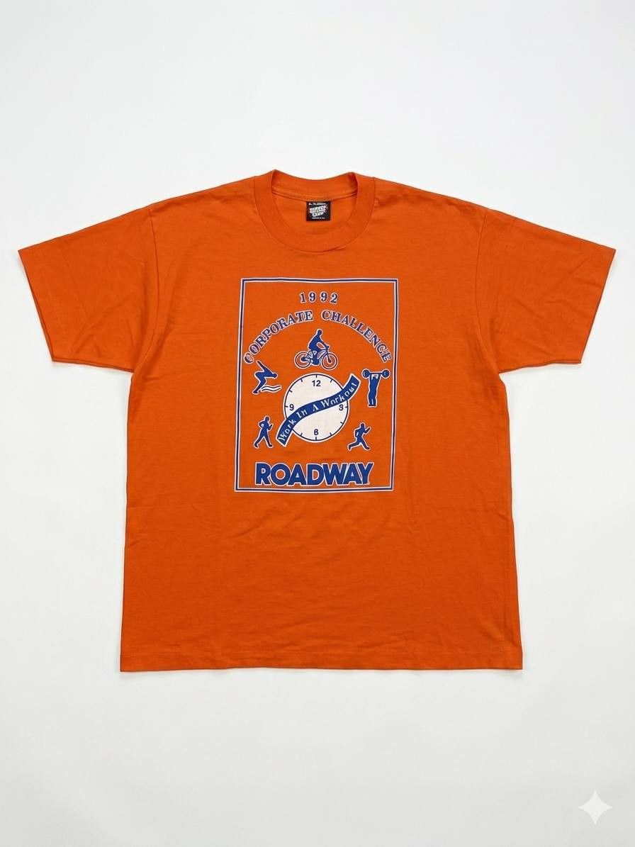 Vintage VTG 1992 Roadway T-Shirt | Screen Stars Best | Single Stitch Size US XL / EU 56 / 4 - 1 Thumbnail