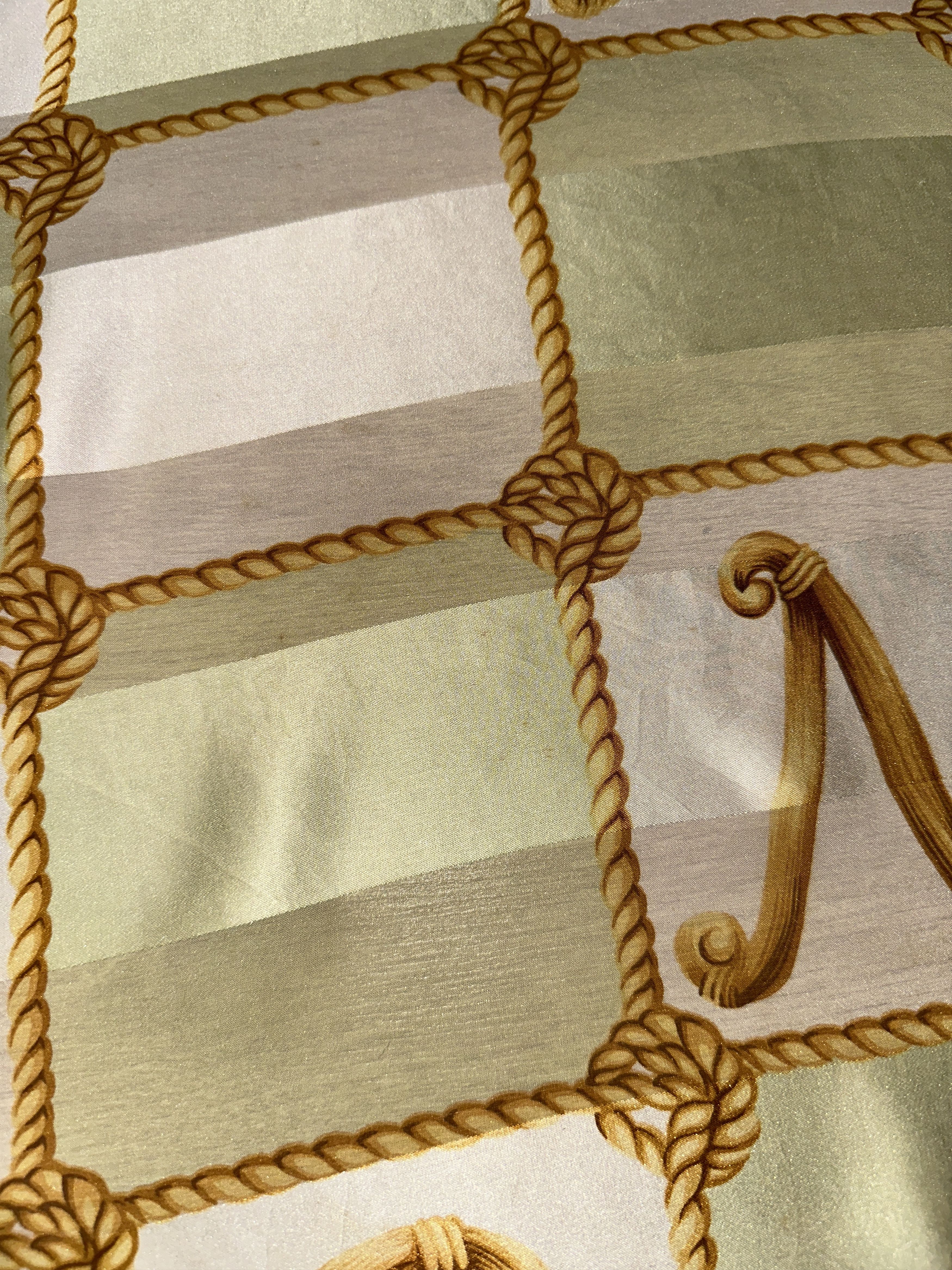 Nina Ricci Nina Ricci Paris 100% Silk Rope Lattice Square Scarf 86x85 Size ONE SIZE - 5 Thumbnail