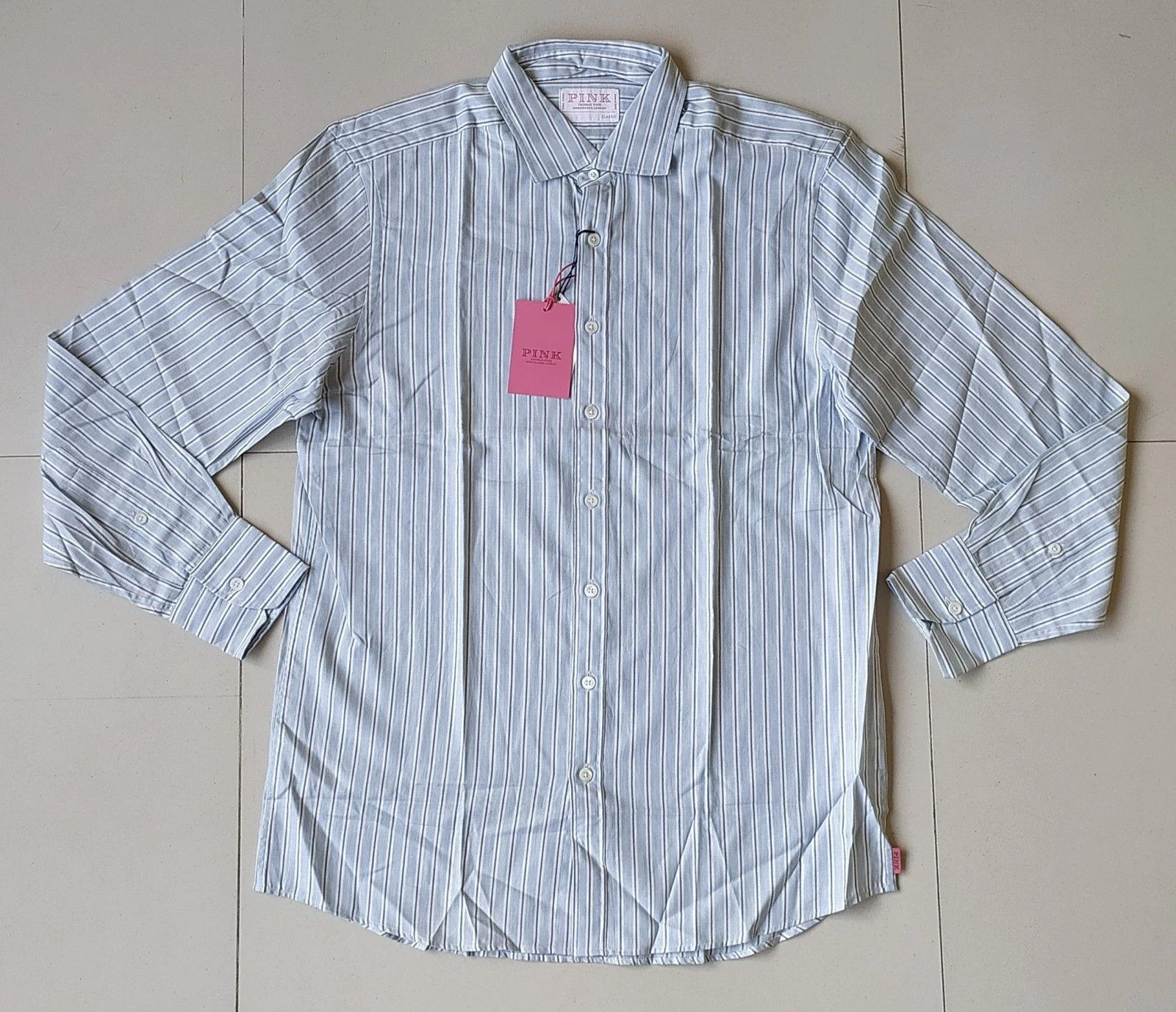 Thomas Pink Thomas Pink Casual Melange Stripe Shirt Free Shipping T/35 Size US S / EU 44-46 / 1 - 2 Thumbnail