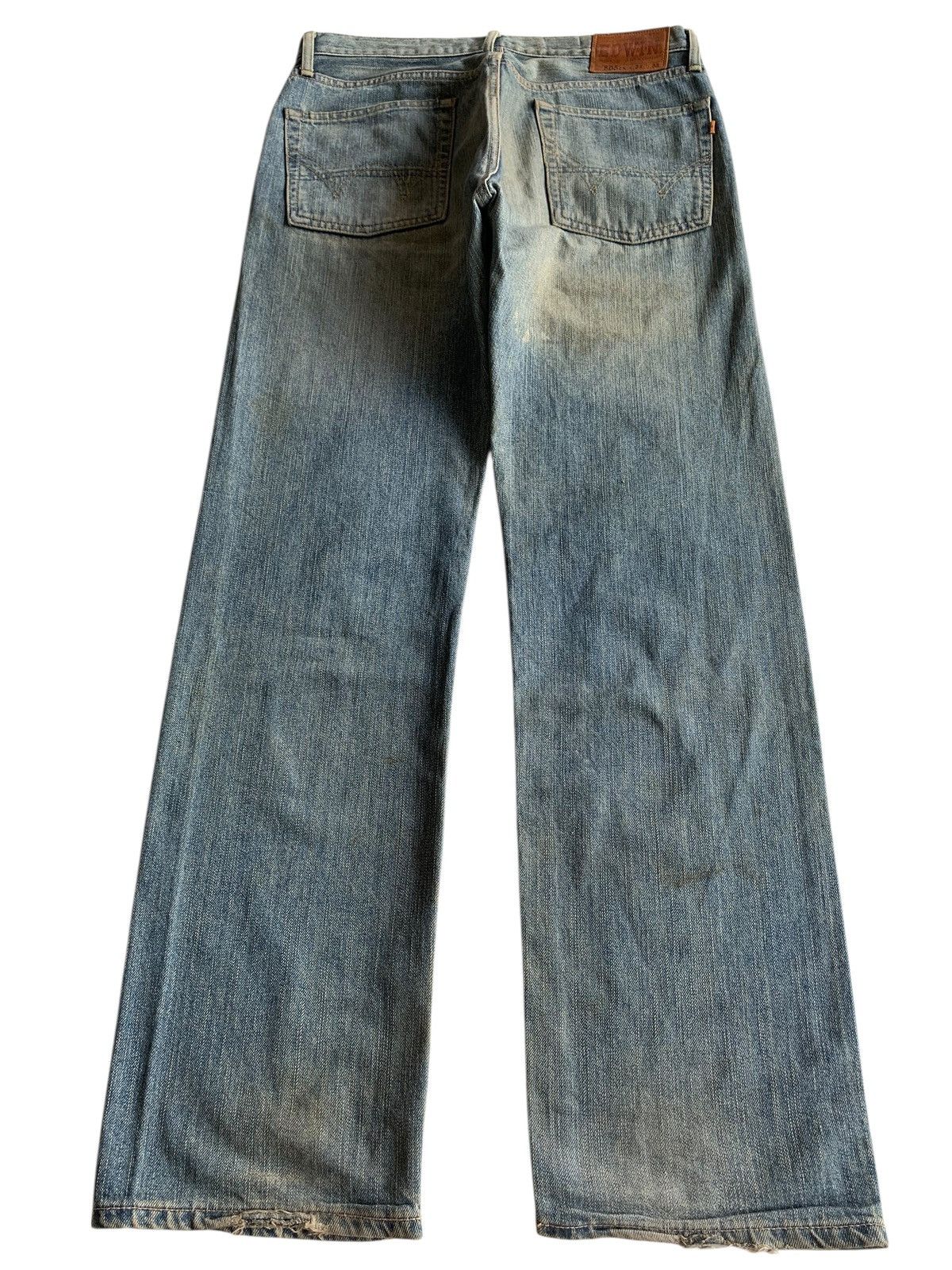 Kapital VINTAGE EDWIN 505ZX SELVEDGE BAGGY RUSTY DISTRESSED DENIM Size US 34 / EU 50 - 4 Thumbnail