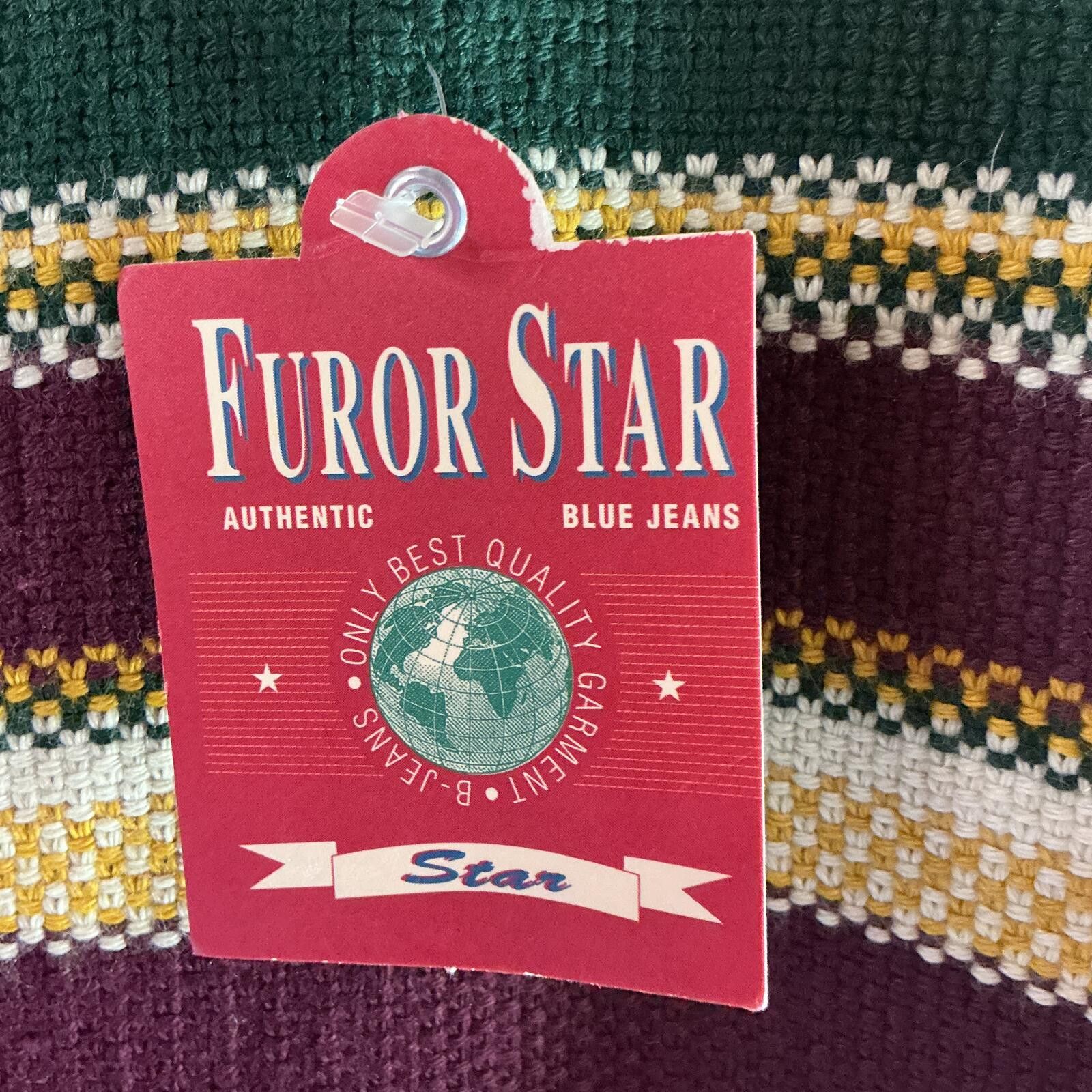 Other Vintage Furor Star FSJ Striped Sweater Vest Men’s Large Tags Size US L / EU 52-54 / 3 - 4 Thumbnail