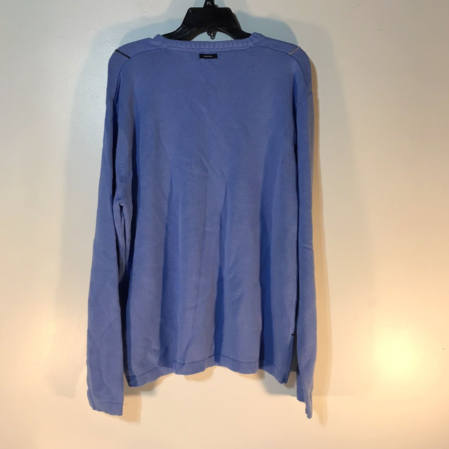 Nautica VINTAGE Nautica Sweater Mens XL Blue Striped 100% Cotton V-Neck Knit Pullover Fall Winter Classic Logo Size US XL / EU 56 / 4 - 4 Thumbnail