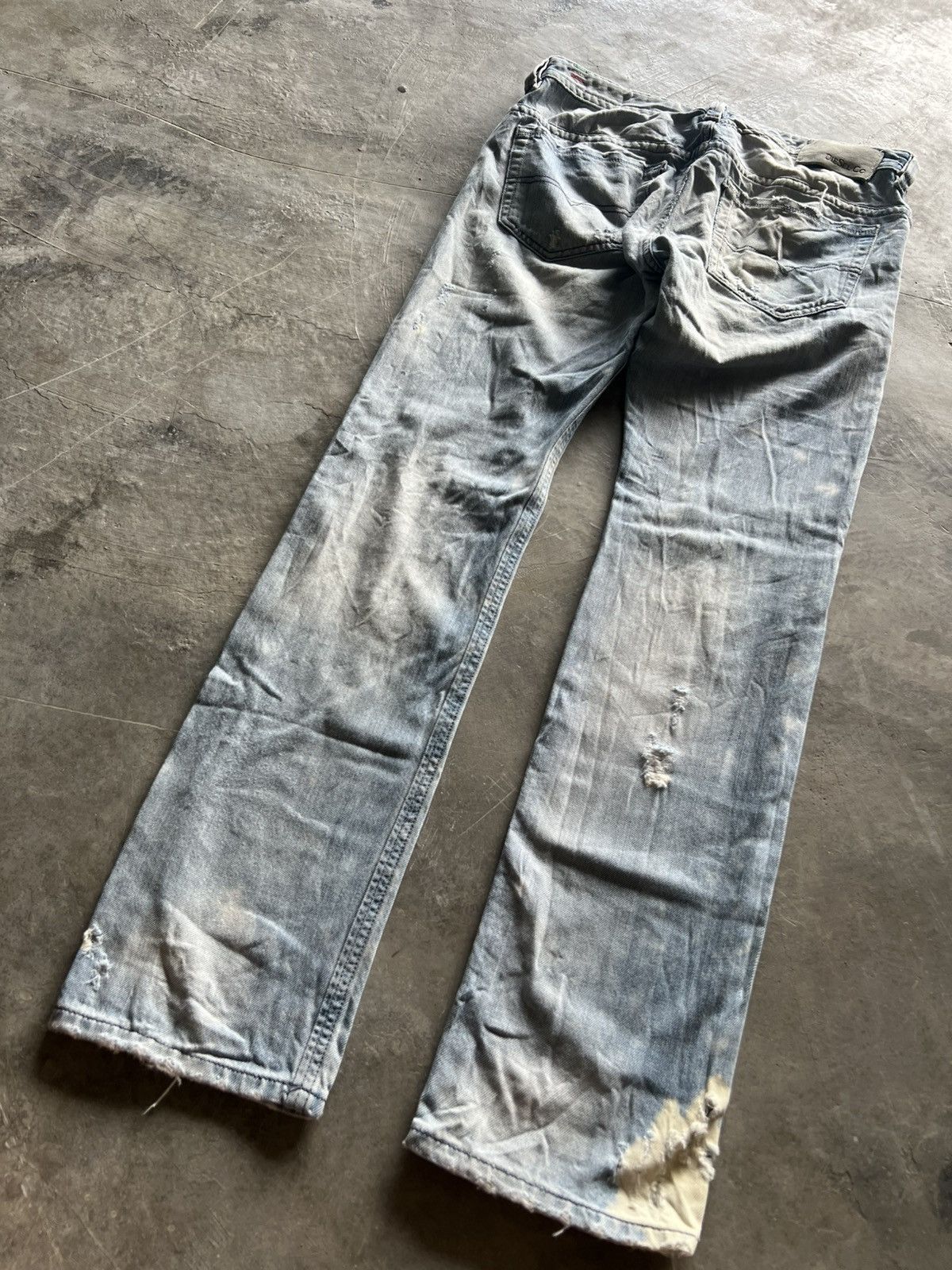 Diesel distressed diesel industry denim splatter bleach sick washed Size US 33 - 23 Thumbnail