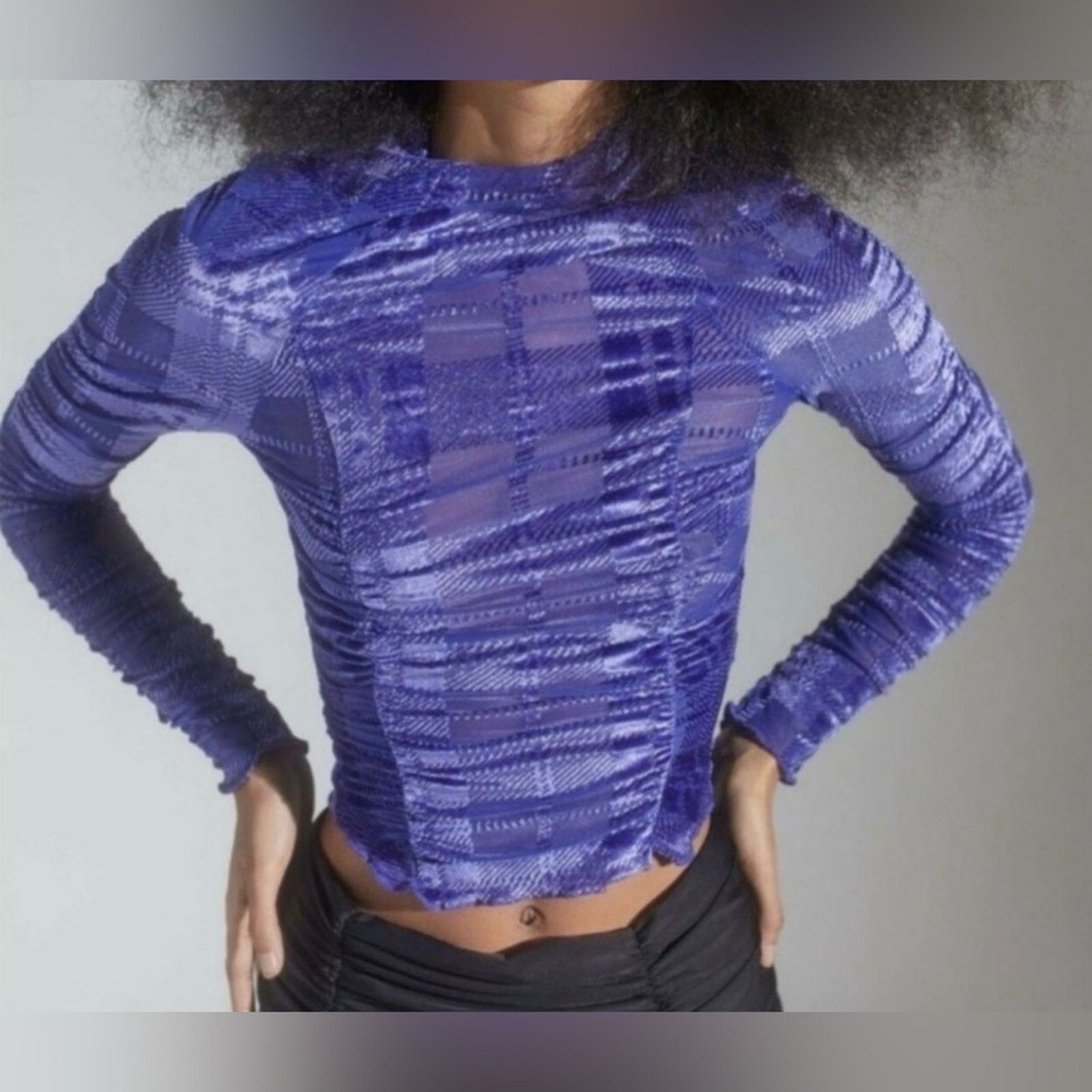 Urban Outfitters New Stylish purple Long Sleeve Women's Top size XS Size XS / US 0-2 / IT 36-38 - 2 Thumbnail