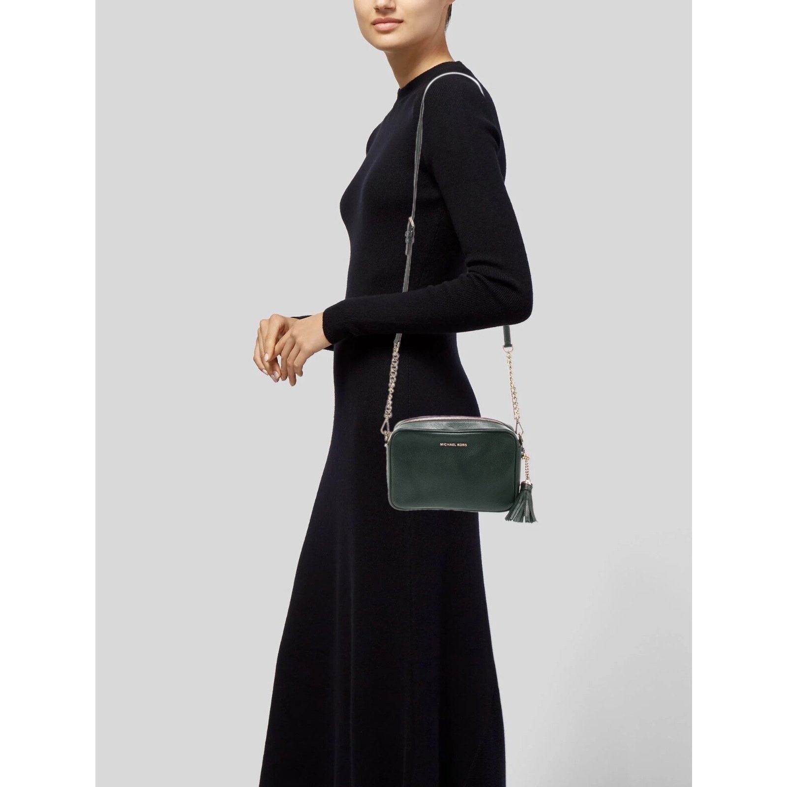 Michael Kors Michael Kors Ginny Leather Crossbody Bag Green EUC MSRP $248 Size ONE SIZE - 2 Thumbnail
