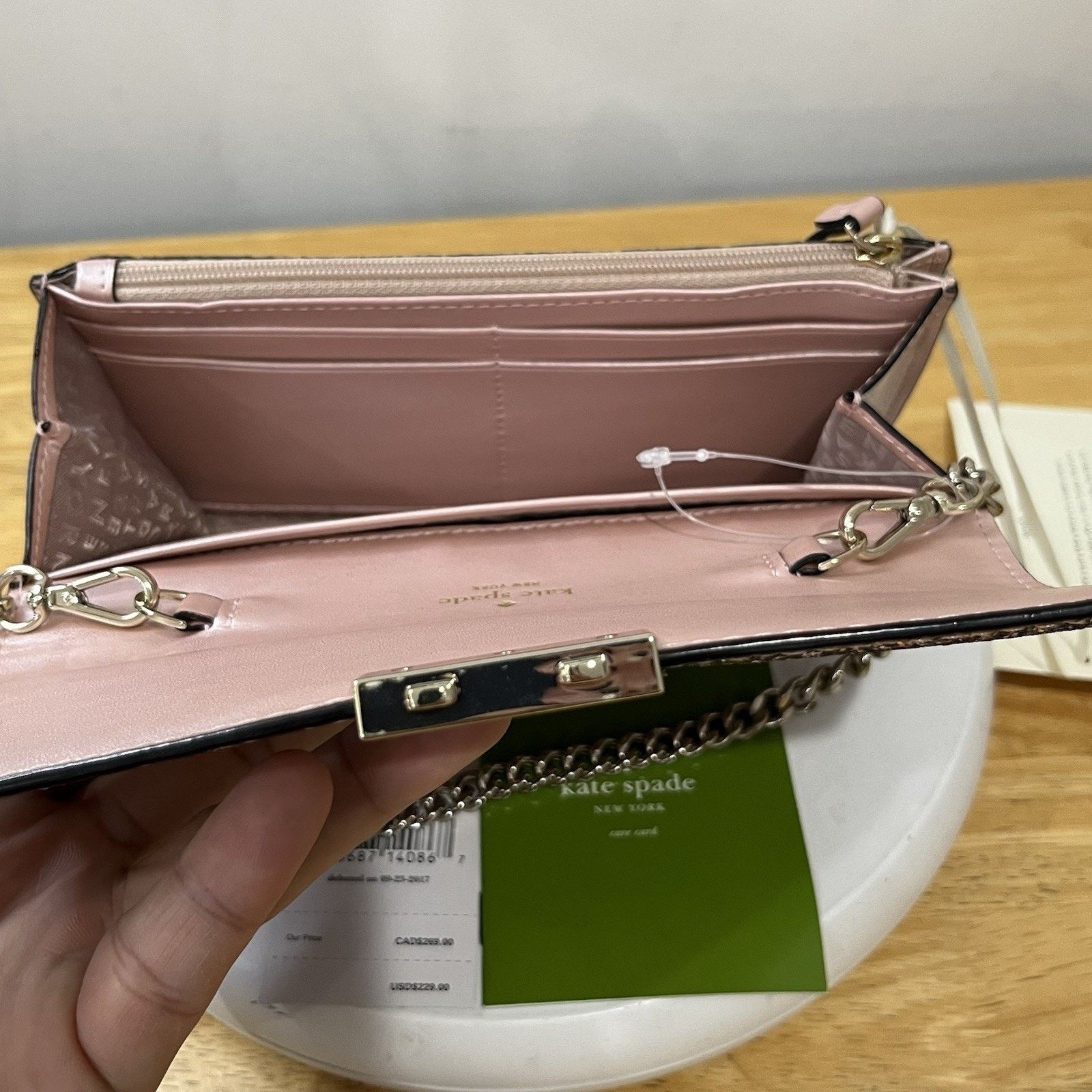 Kate Spade Nwt Kate Spade Rose Gold Pink Glitter Sunset Lane Milou Size ONE SIZE - 9 Thumbnail