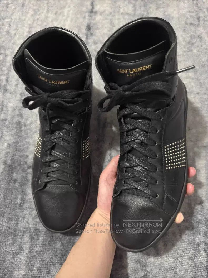 Saint Laurent Paris Saint Laurent Paris Black Samurai Oil Bullhide High-top St Size US 8 / EU 41 - 3 Thumbnail
