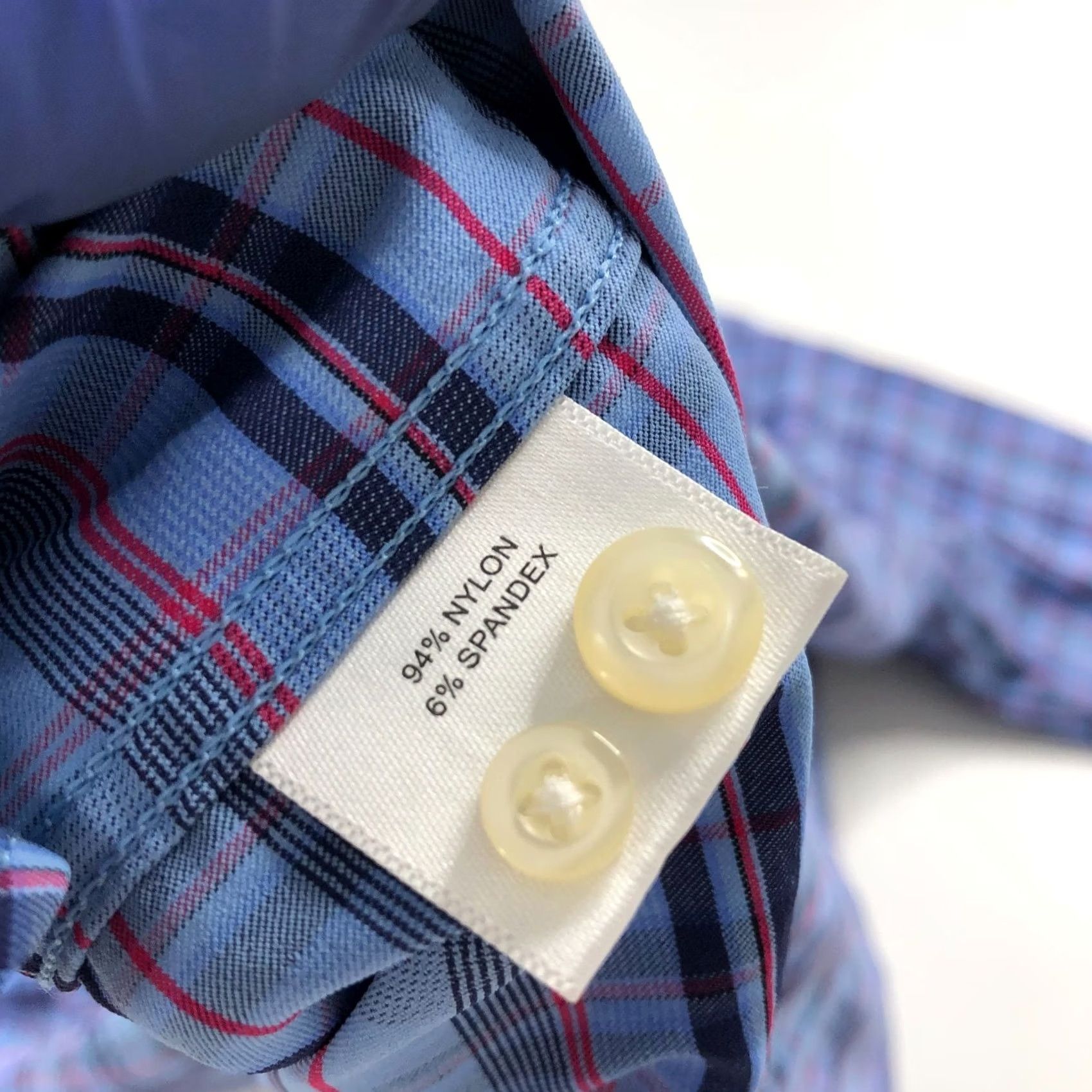 Peter Millar Peter Millar Summer Comfort Shirt Plaid Long Sleeve Nylon Spandex Blue Small Regular Mens Button-Up Casual Comfort Fit Size US S / EU 44-46 / 1 - 6 Thumbnail