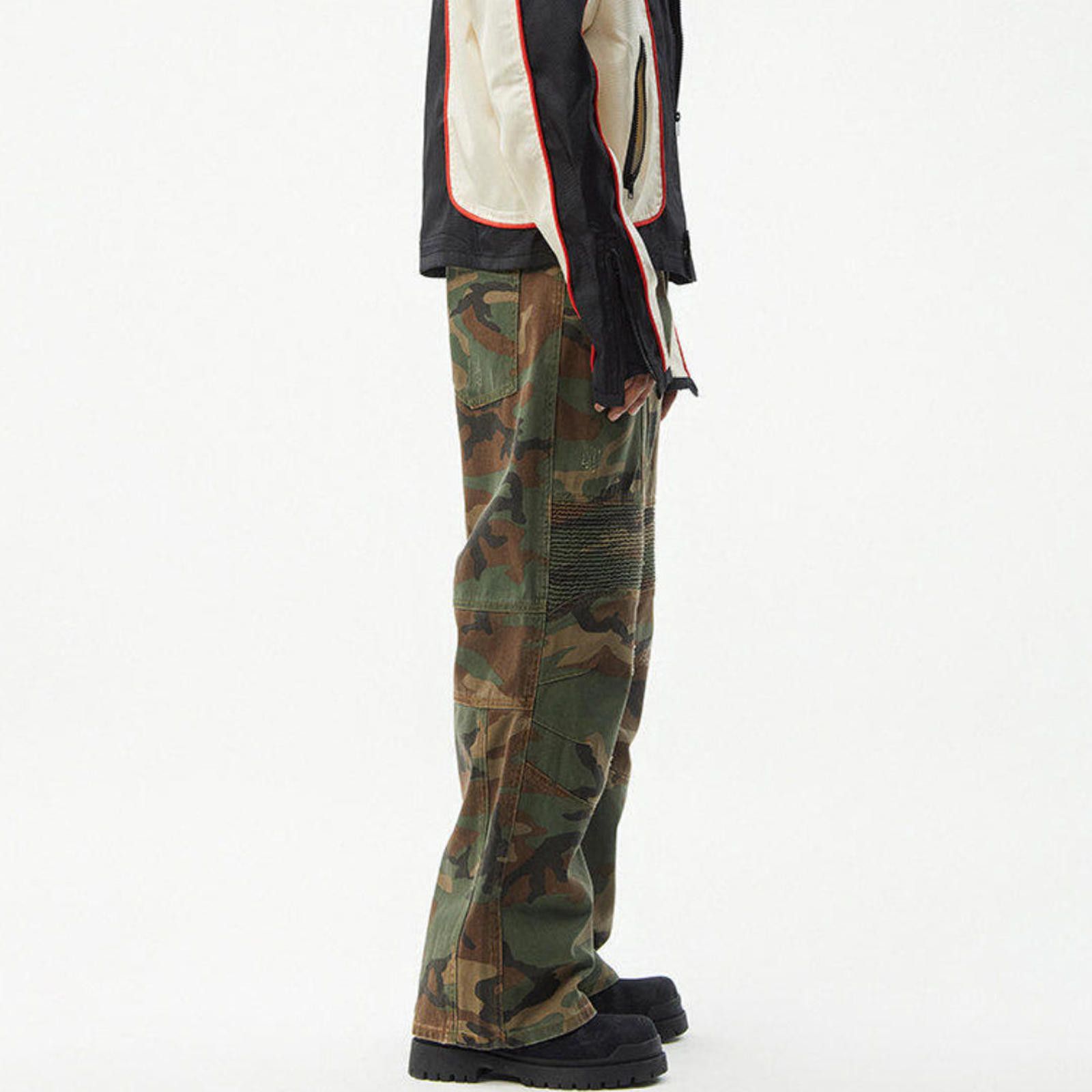 Vintage Combat Ribbed Camo Denim Jeans Size US 32 / EU 48 - 4 Thumbnail