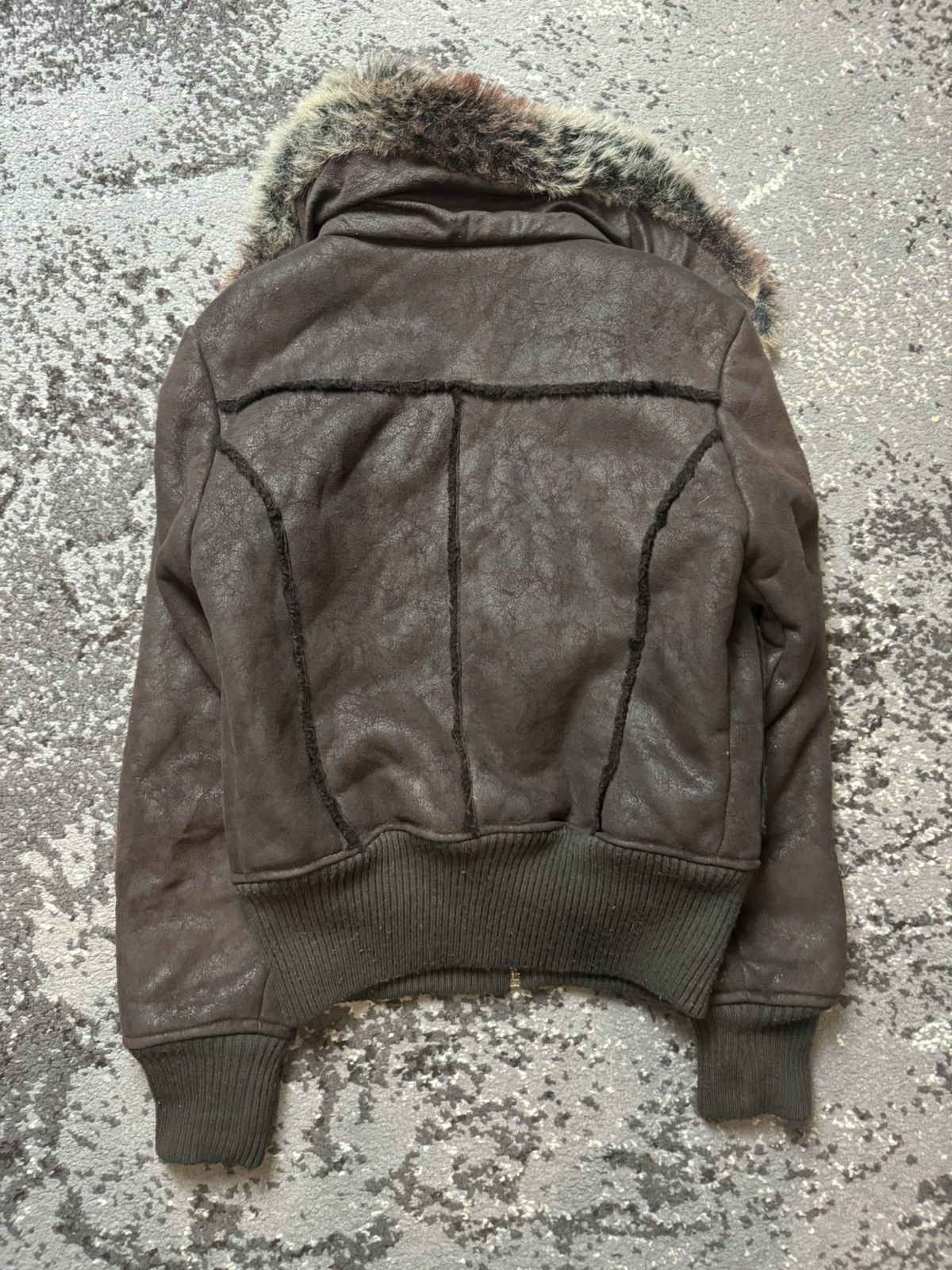 Vintage Vintage y2k Asymmetrical G.O.A Style Fur Bomber Jacket Size US S / EU 44-46 / 1 - 18 Thumbnail