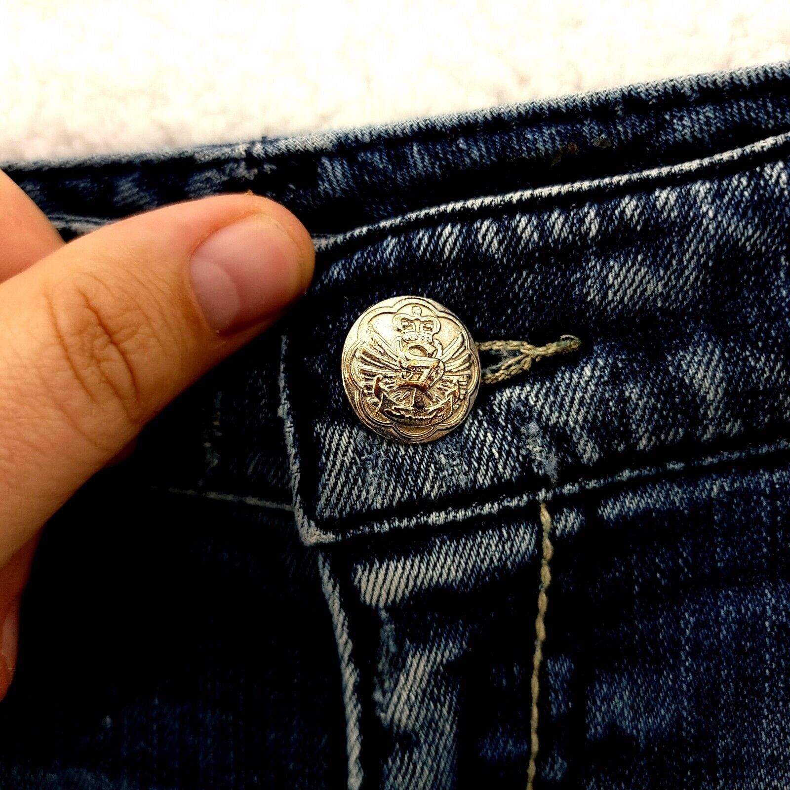 Seven 7 Seven7 Cutt-Off Jean Denim Shorts Blue Low Rise 31" Waist 3" Size 31" - 3 Thumbnail