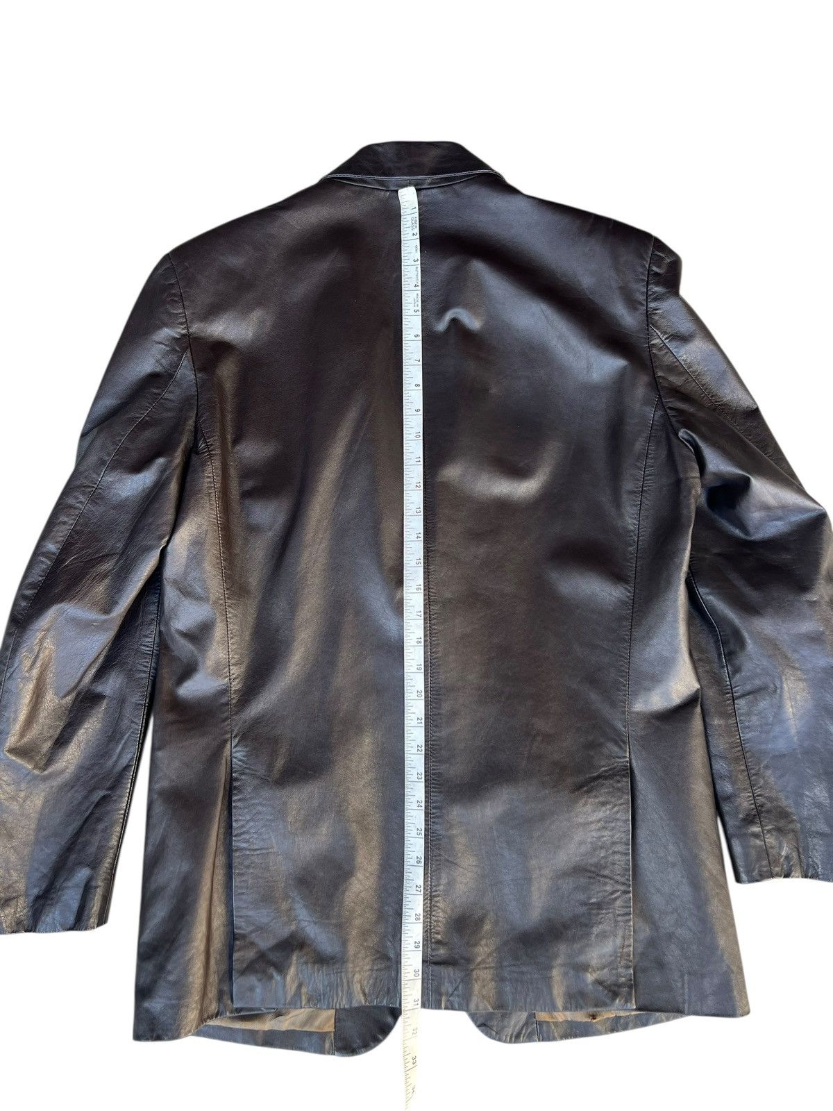 Calvin Klein Vintage CK Calvin Klein Italy Leather Coat Blazer Jacket Size US M / EU 48-50 / 2 - 17 Thumbnail