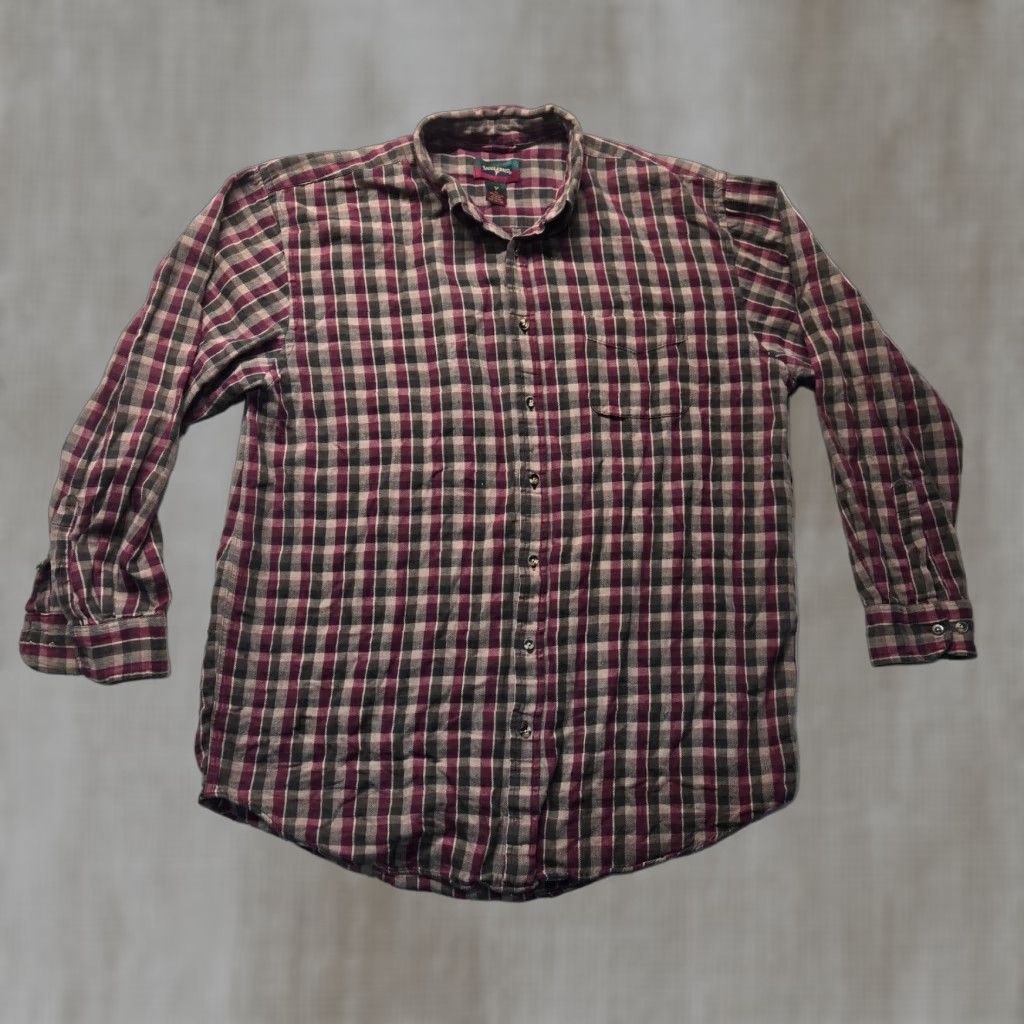 Vintage Saddlebred Button Up Shirt Long Sleeve Blue Plaid Men's LT Large Tall Size US L / EU 52-54 / 3 - 1 Thumbnail