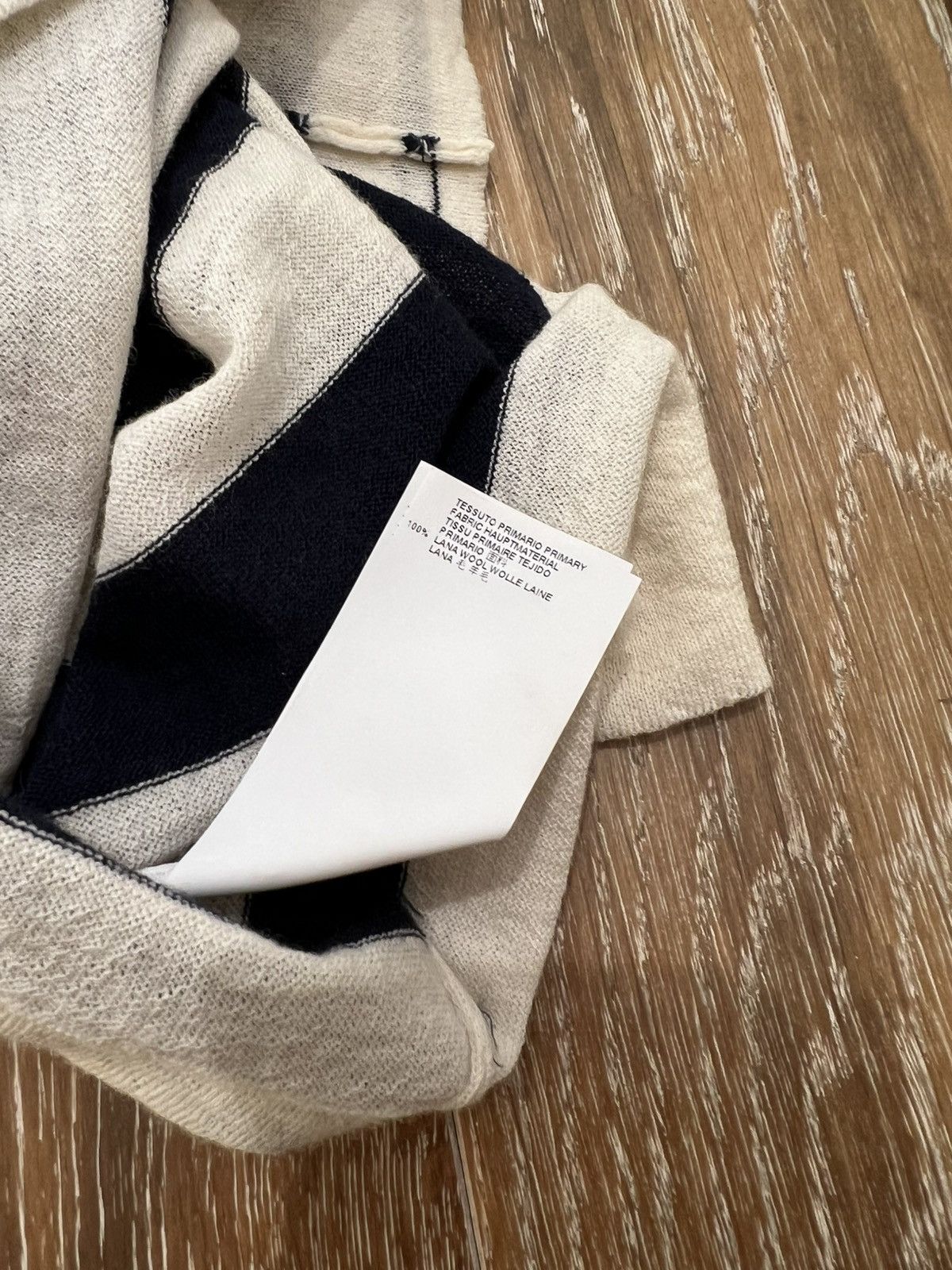 Maison Margiela Maison Margiela Asymmetric Marine Stripe Wool Sweater Size US M / EU 48-50 / 2 - 5 Thumbnail