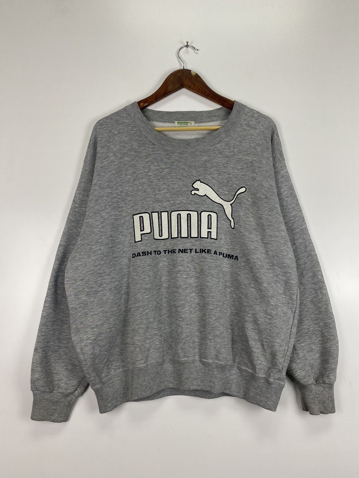 Puma × Vintage Vintage 90’s Puma big logo sweatshirt Size US L / EU 52-54 / 3 - 2 Thumbnail
