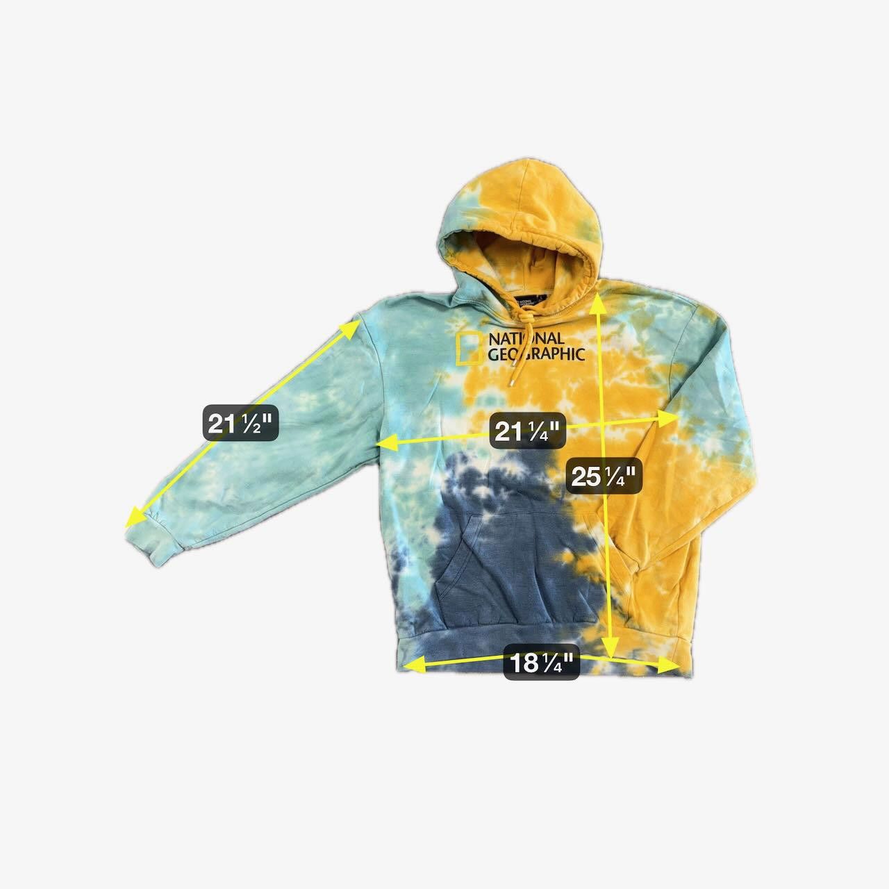 Designer National Geographic Men’s L Bahamas Islands Tie Dye Hoodie Size US L / EU 52-54 / 3 - 3 Thumbnail