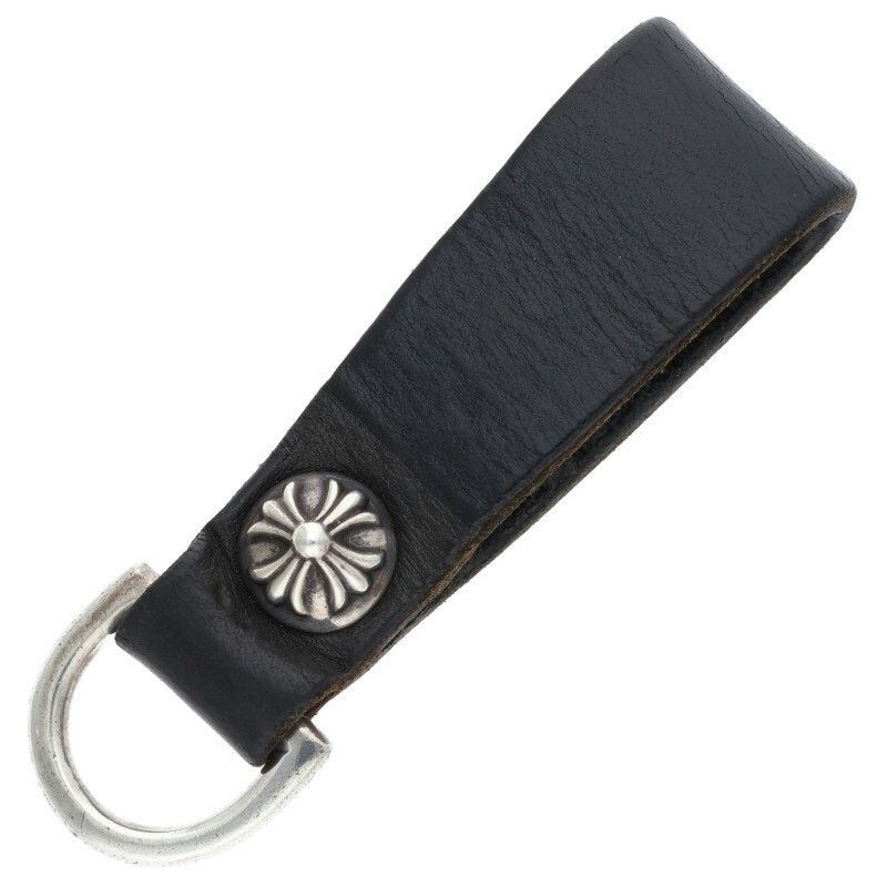 Chrome Hearts Belt Loop Cross Ball Button Leather Black Chrome Hearts BELT LOOP Crow Ball Button Leather Belt Loop  main image 3