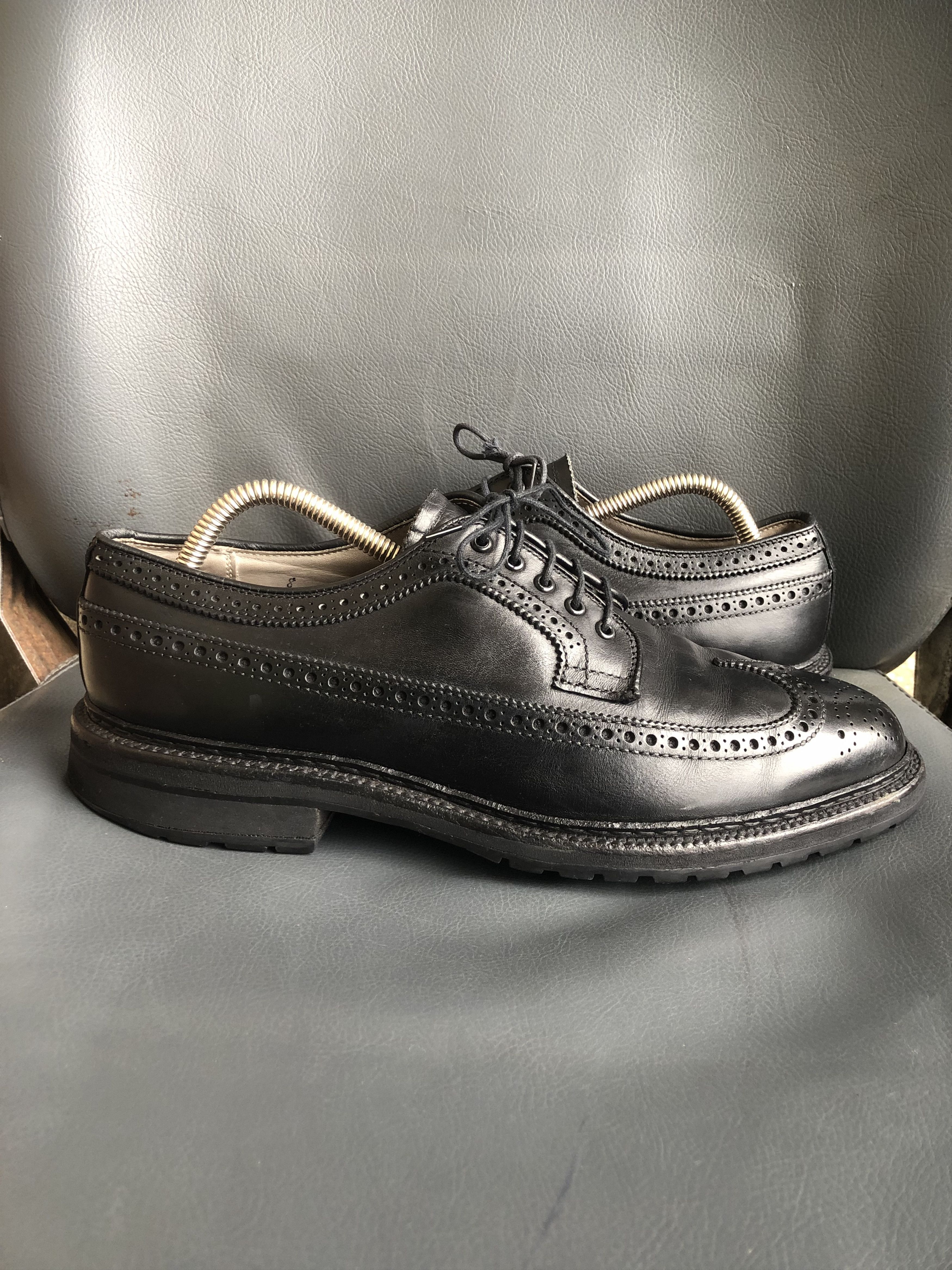 Alden Alden 97918 Black Leather Men’s Wingtip shoes Size 8 C/Em Size US 8 / EU 41 - 7 Thumbnail