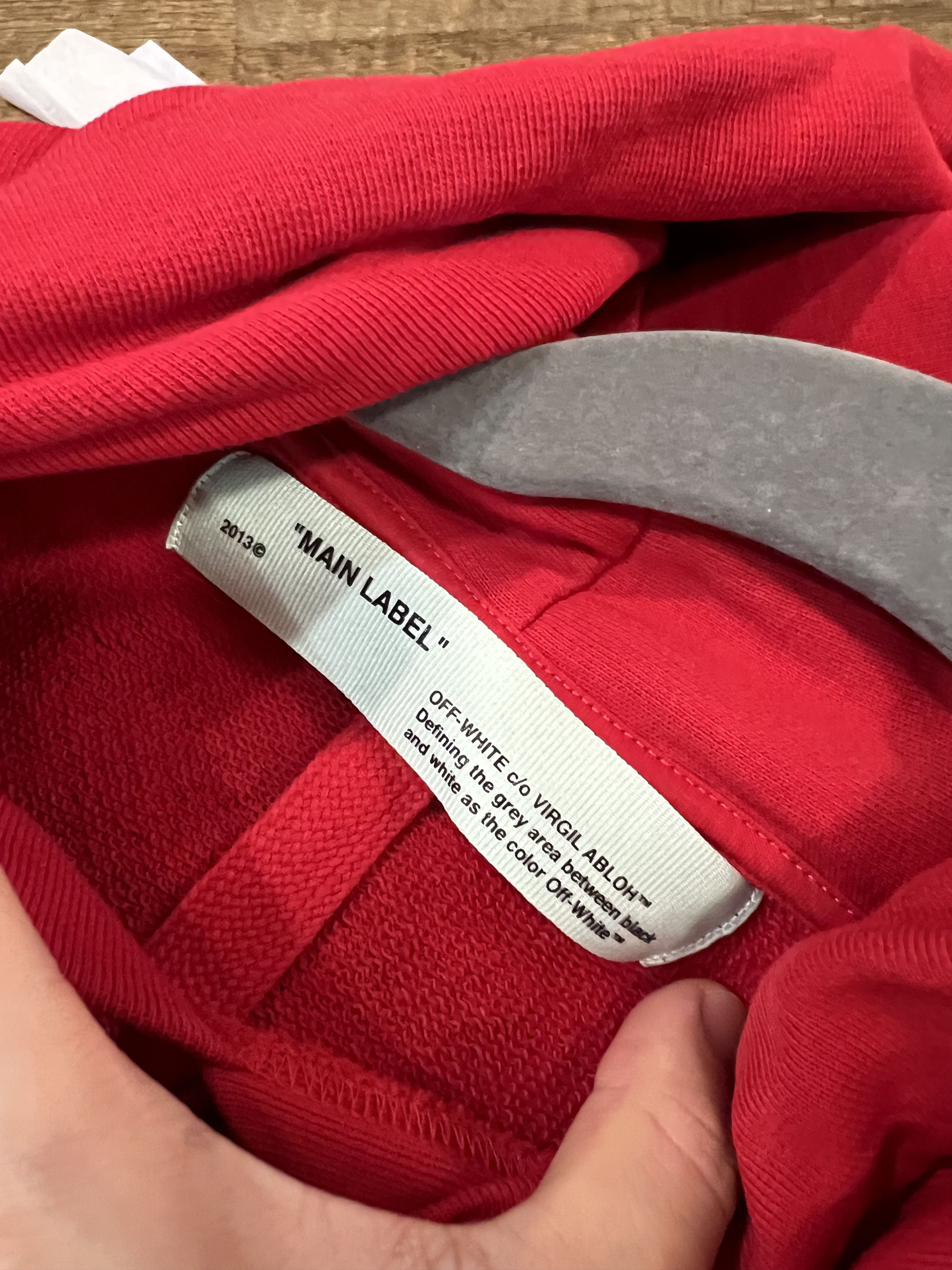 Off-White Red Diagonal Mona Lisa Hoodie Size US M / EU 48-50 / 2 - 3 Thumbnail