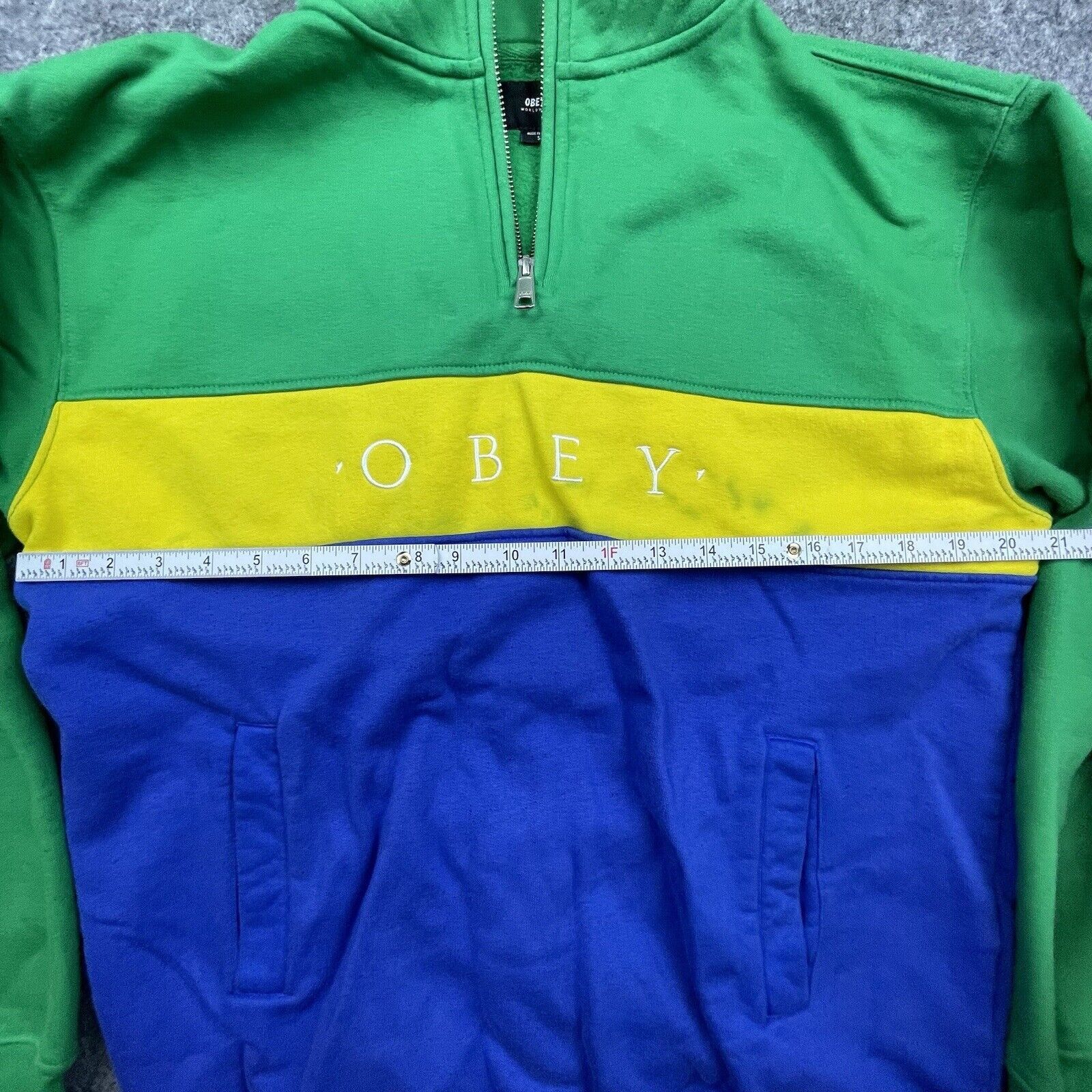 Obey Obey Worldwide Sweatshirt Mens Small Colorblock Logo Y2K Size US S / EU 44-46 / 1 - 6 Thumbnail
