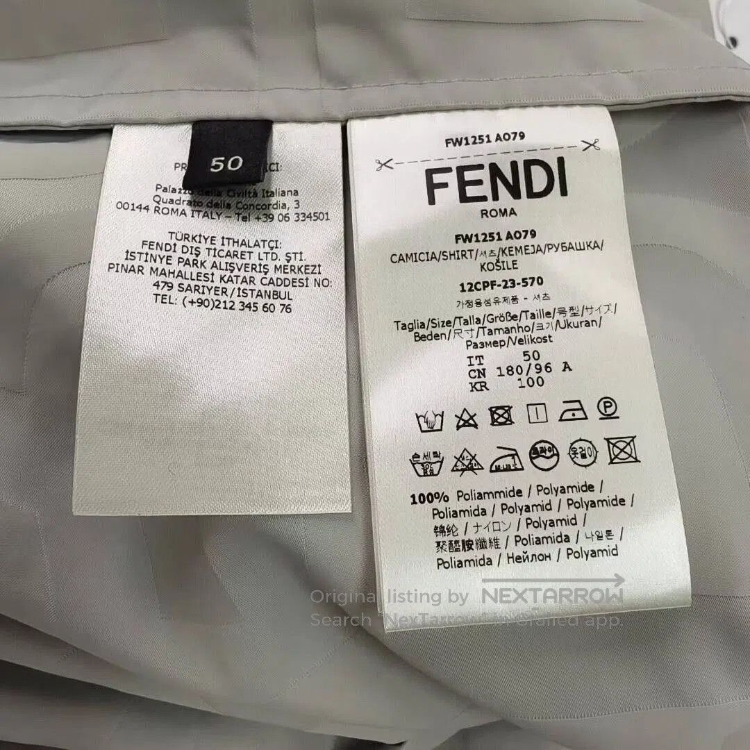 Fendi Fendi Logo Print Short Sleeve Shirt. Size US S / EU 44-46 / 1 - 5 Thumbnail