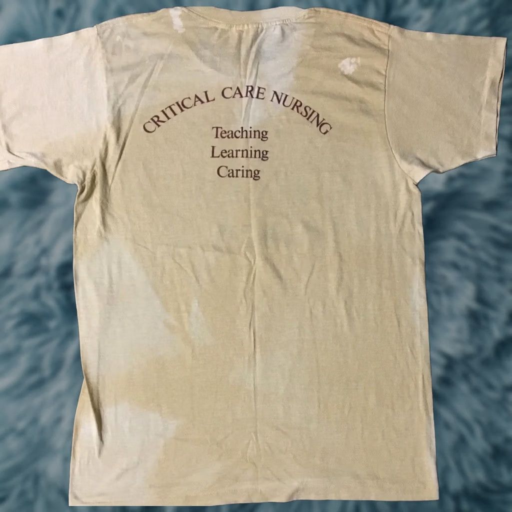 Vintage VINTAGE AACN Critical Care Nursing Phoenix Chapter Shirt M Beige 80s 90s Grunge Distressed Single Stitch Mens Shirt Size US M / EU 48-50 / 2 - 1 Thumbnail