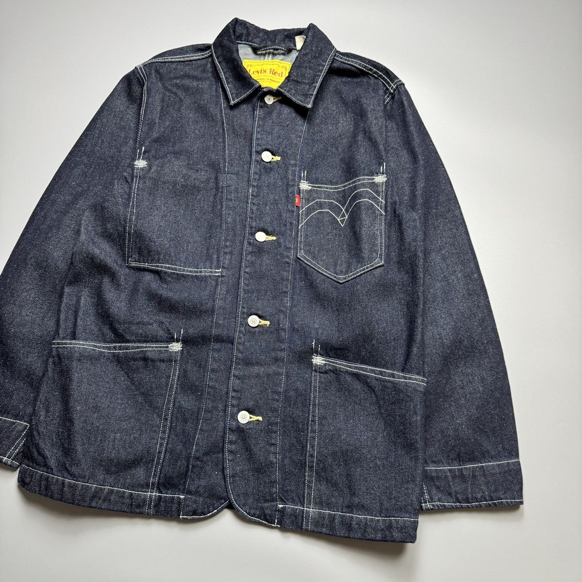 Levi's Levis Red - Engineered Indigo Raw Denim Coveralls Jacket Size US S / EU 44-46 / 1 - 4 Thumbnail