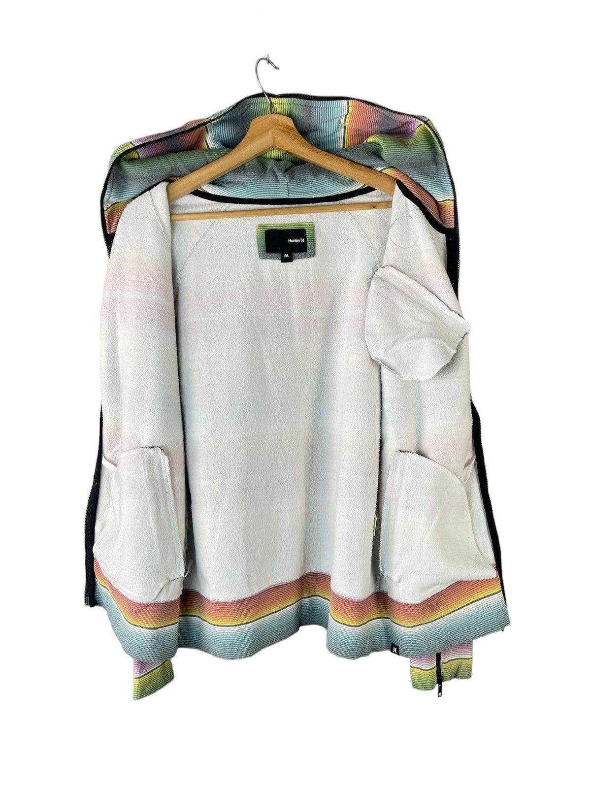 Hurley × Vintage Hurley Striped Full Zip Vintage Sweatshirt Size US S / EU 44-46 / 1 - 11 Thumbnail