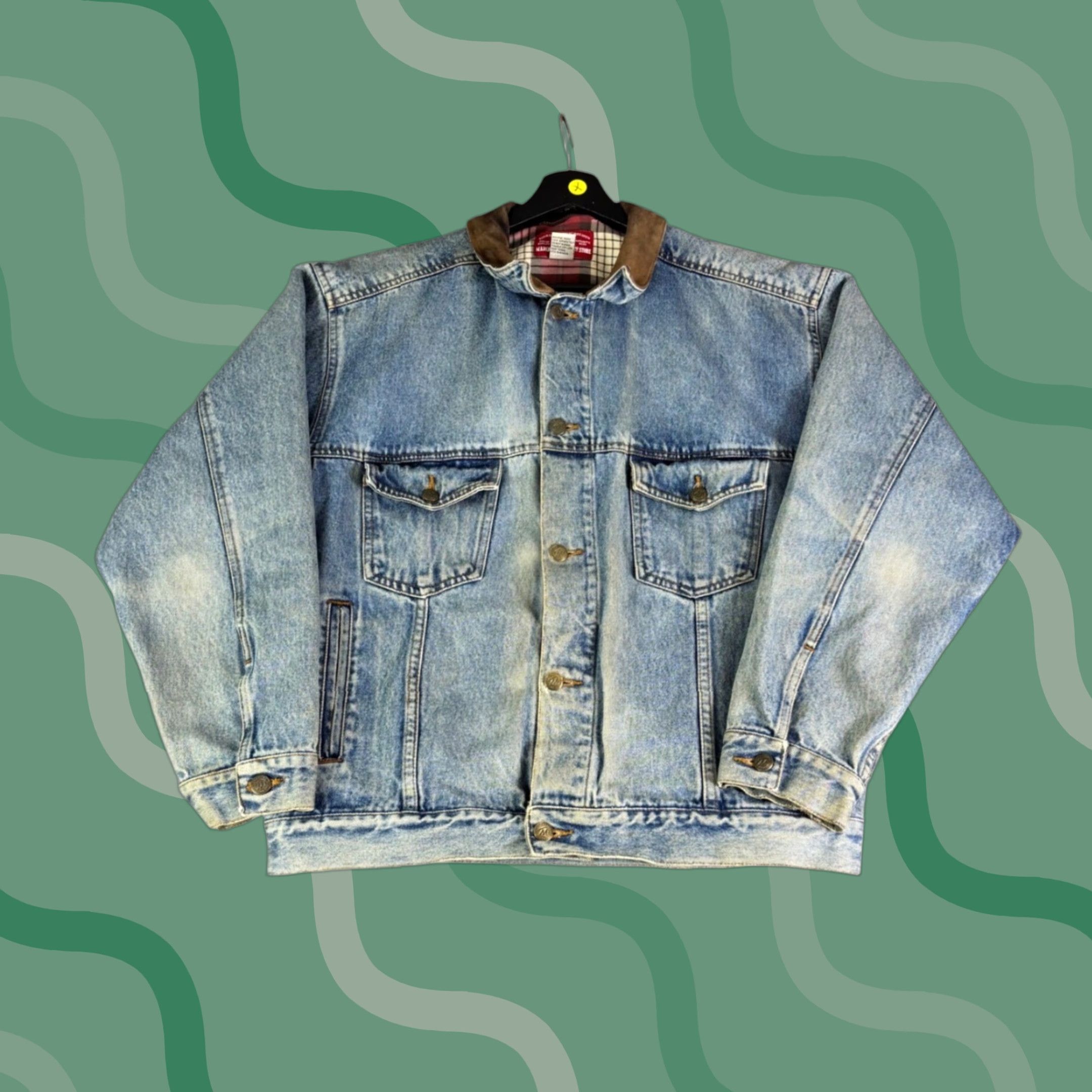 Marlboro VINTAGE Marlboro Country Store Jacket Shirt Denim 3-in-1 Plaid Lined Blue Mens L Size US L / EU 52-54 / 3 - 1 Thumbnail