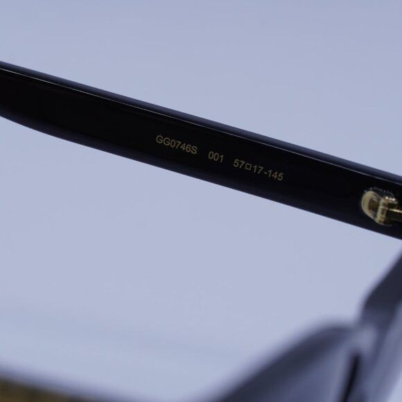 Gucci Gucci GG0746S 001 Sunglasses Black Square Frame, Grey Lenses Size ONE SIZE - 6 Thumbnail