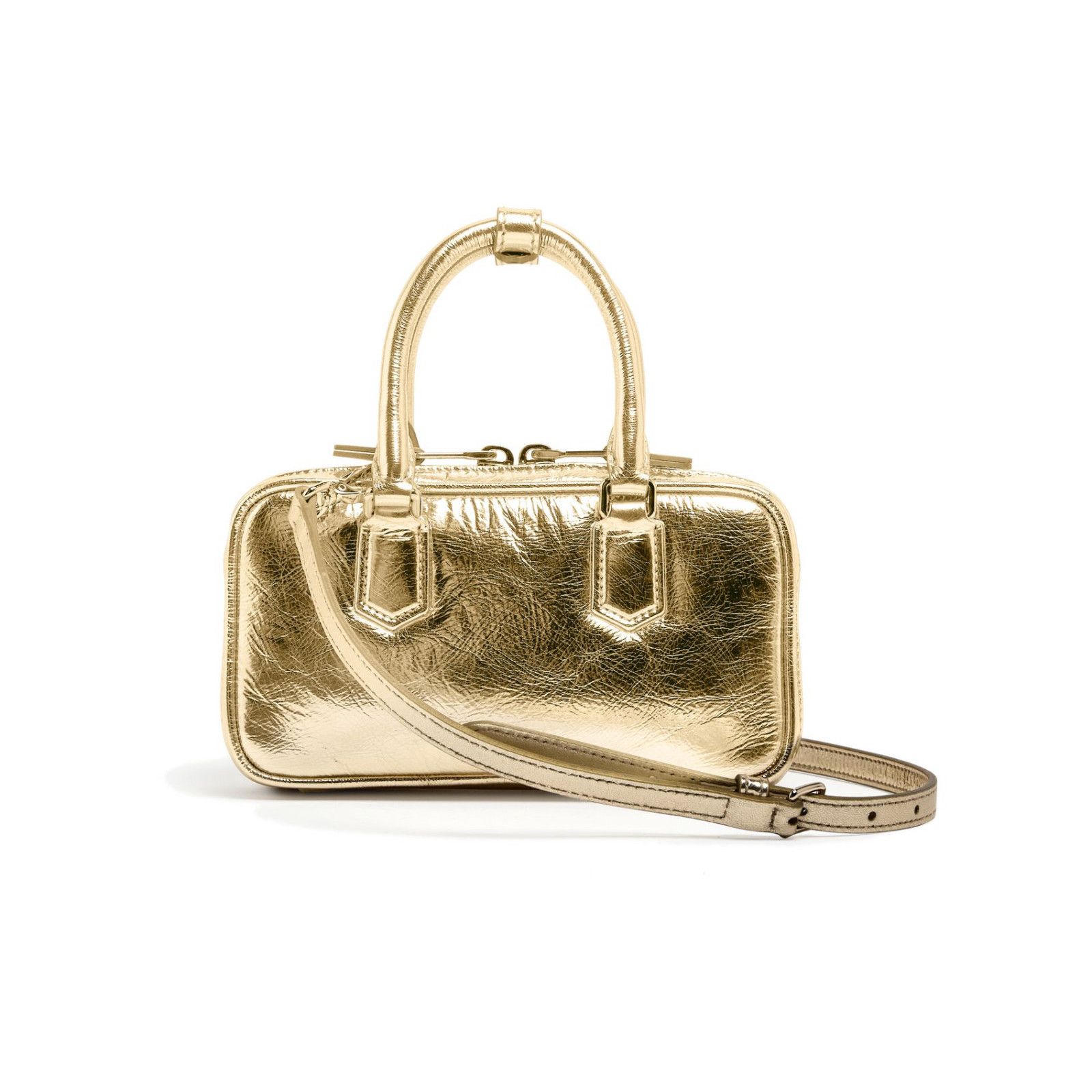 Miu Miu MIU MIU Arcadie Mini Gold Leather Handbag New And Authentic Size ONE SIZE - 3 Thumbnail