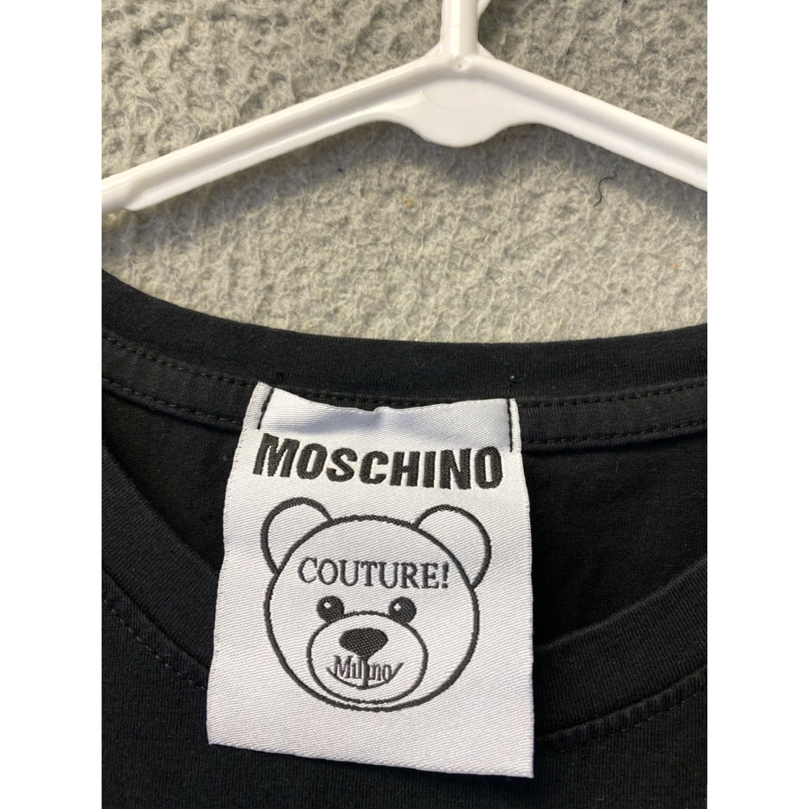 Moschino Moschino Men's T-Shirt Black Short Sleeve Bear Graphic Print Crew Neck Large 2010s Size US L / EU 52-54 / 3 - 4 Thumbnail