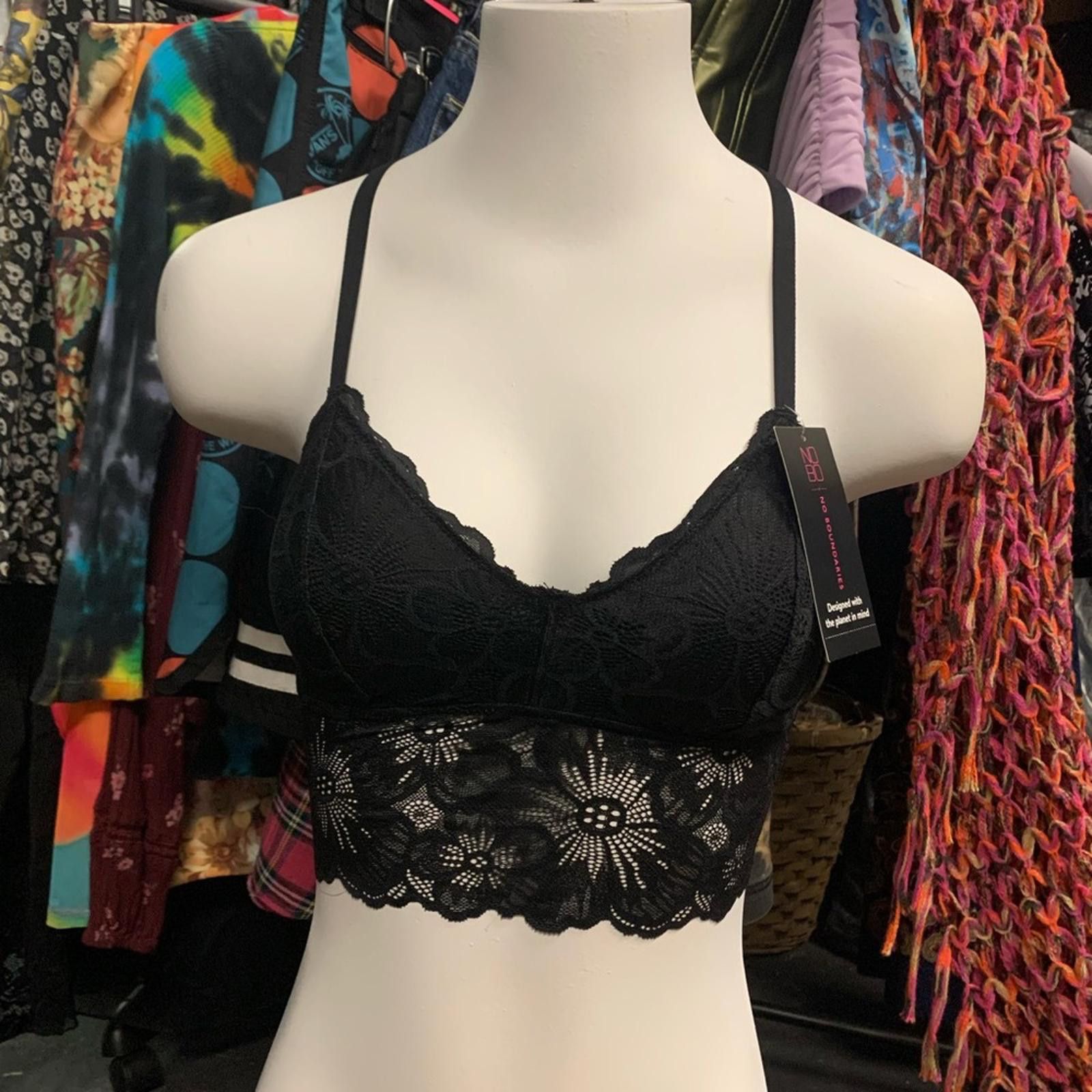 Bcbgmaxazria Black Lace Bralette by BCBG Size ONE SIZE - 1 Thumbnail