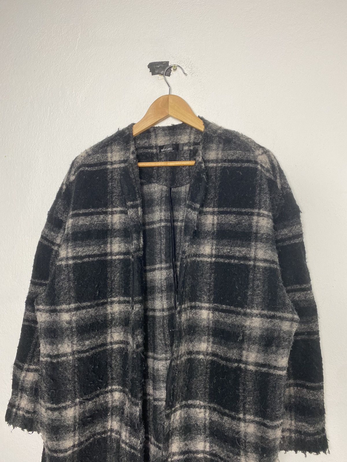 Yohji Yamamoto 💥Last Drop💥Yohji Yamamoto By INÈDclaro Wool Plaid Cardigan Size US L / EU 52-54 / 3 - 4 Thumbnail